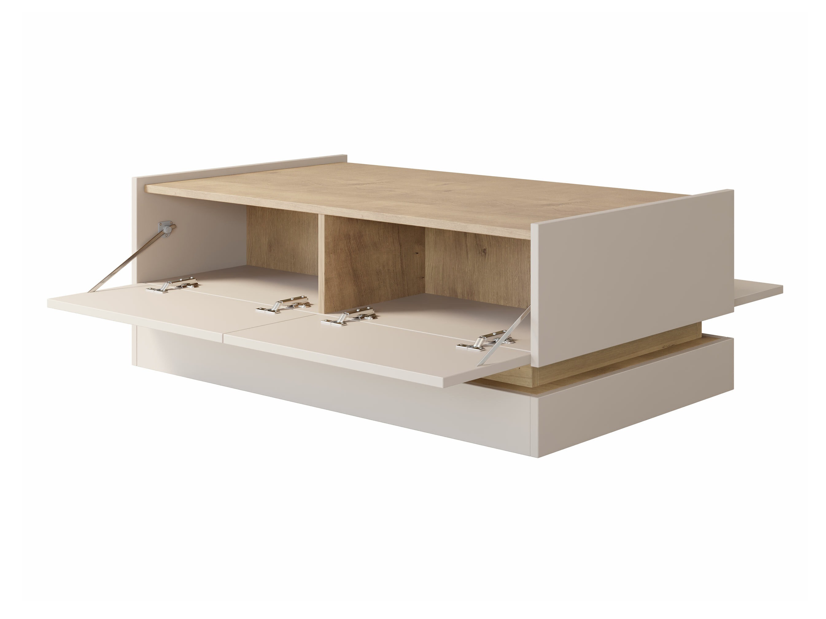 Couchtisch Comfivo Tilia (Kaschmir + Eichenholzoptik)