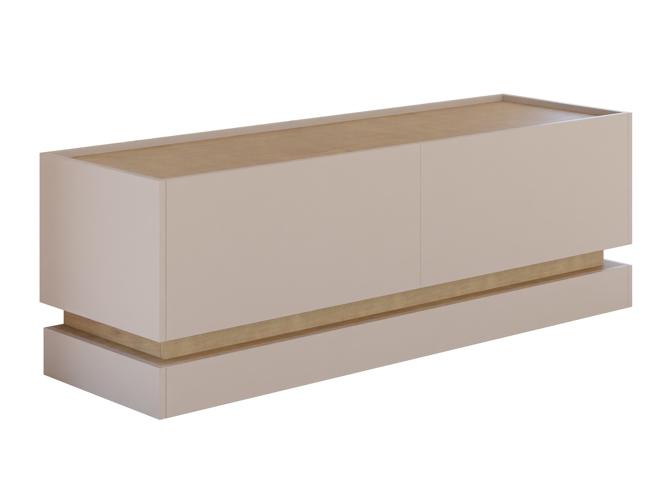 TV-Möbel Comfivo Tilia I (Hellbraun + Eichenholzoptik)