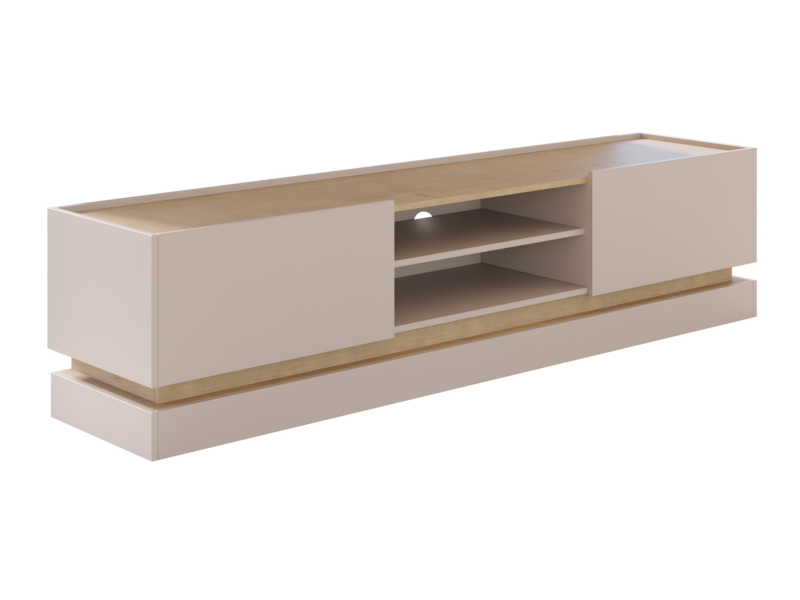 TV-Möbel Comfivo Tilia (Kaschmir + Eichenholzoptik)