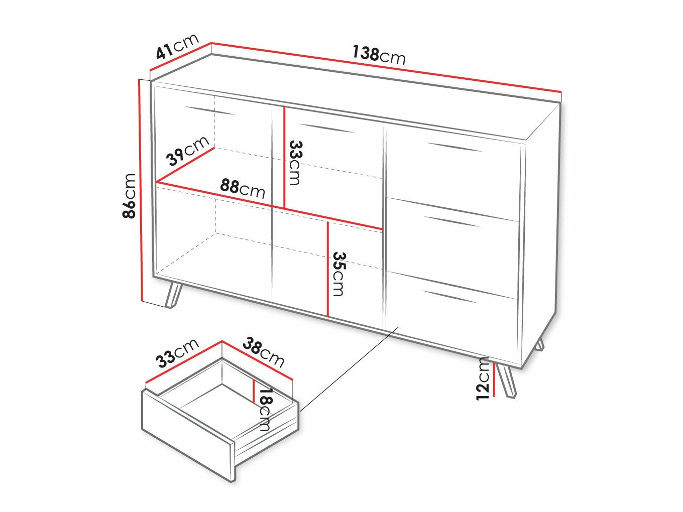 Kommoden Lombala 100