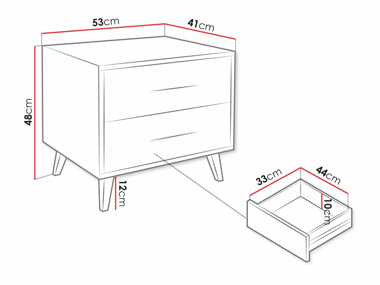 Nachttisch Lombala 101