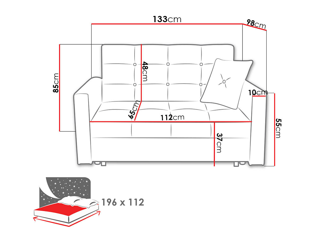 Schlafsofa Seruna II (Nazar 225.03)