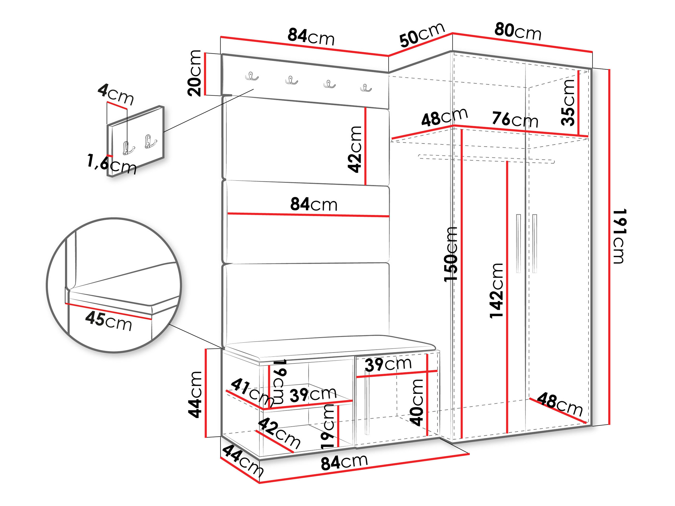 Flurgarnitur Nitos I (Kaschmir)