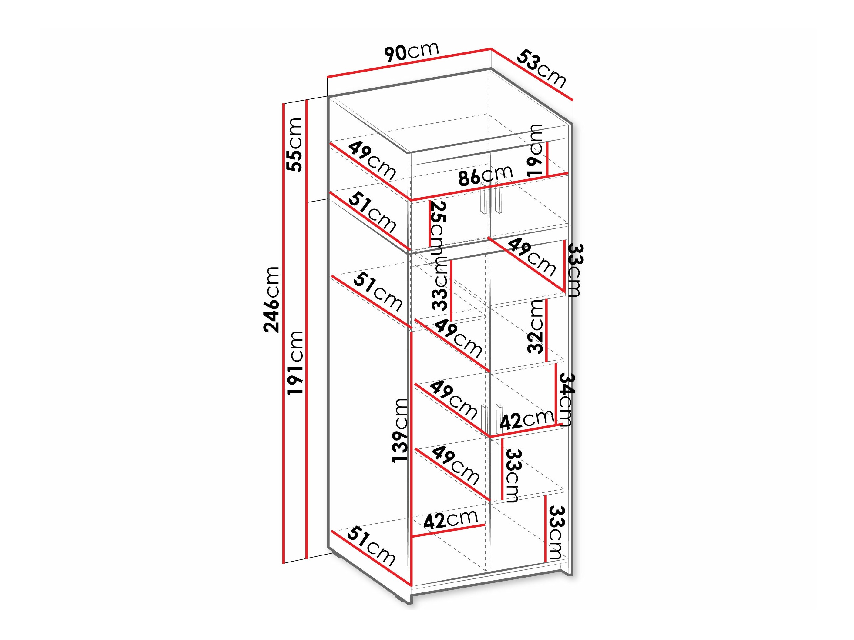Kleiderschrank Novduni 103 (Sonoma Eichenholzoptik)