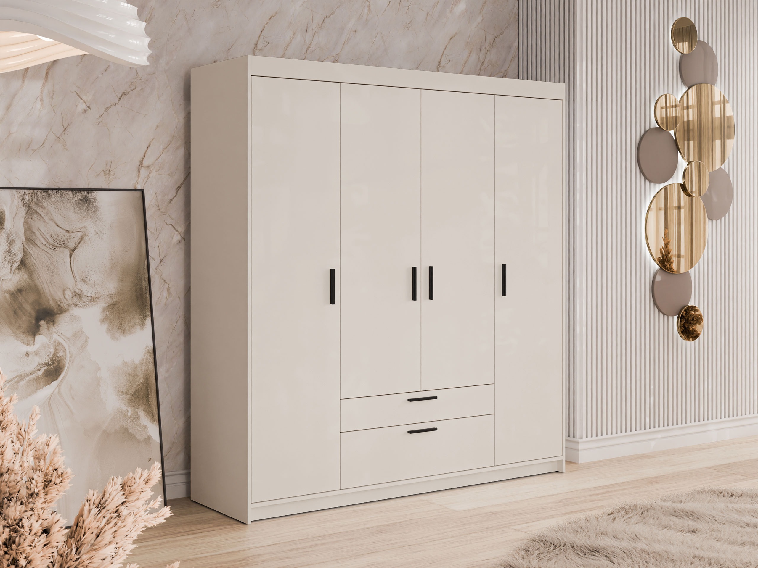Kleiderschrank Novduni 107 (Beige)
