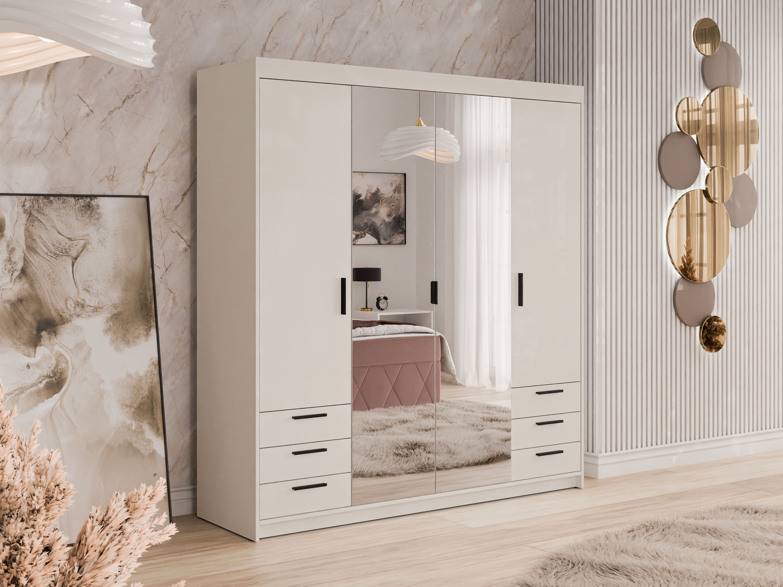 Kleiderschrank Novduni 115 (Beige)