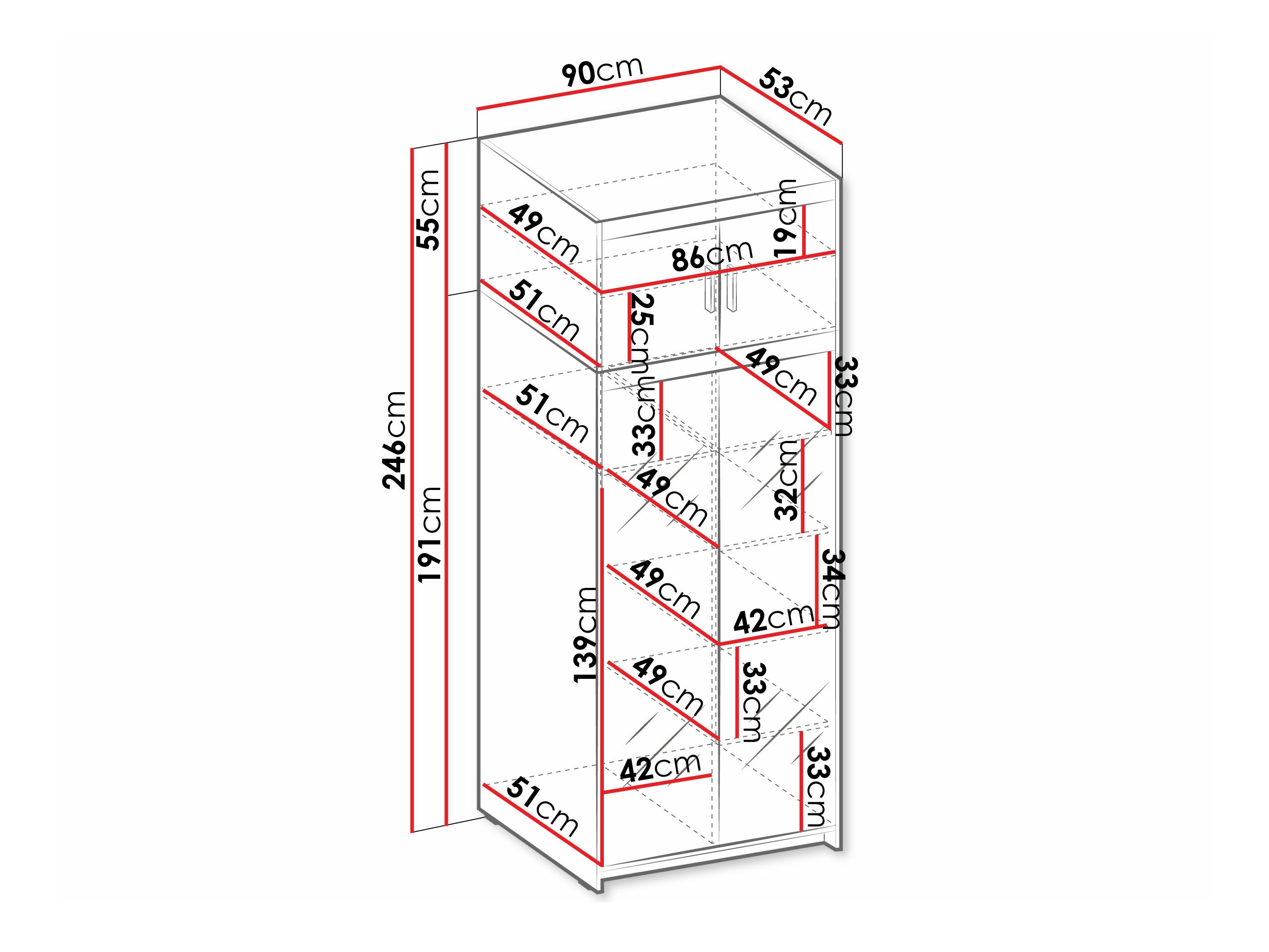 Kleiderschrank Novduni 119 (Sonoma Eichenholzoptik)