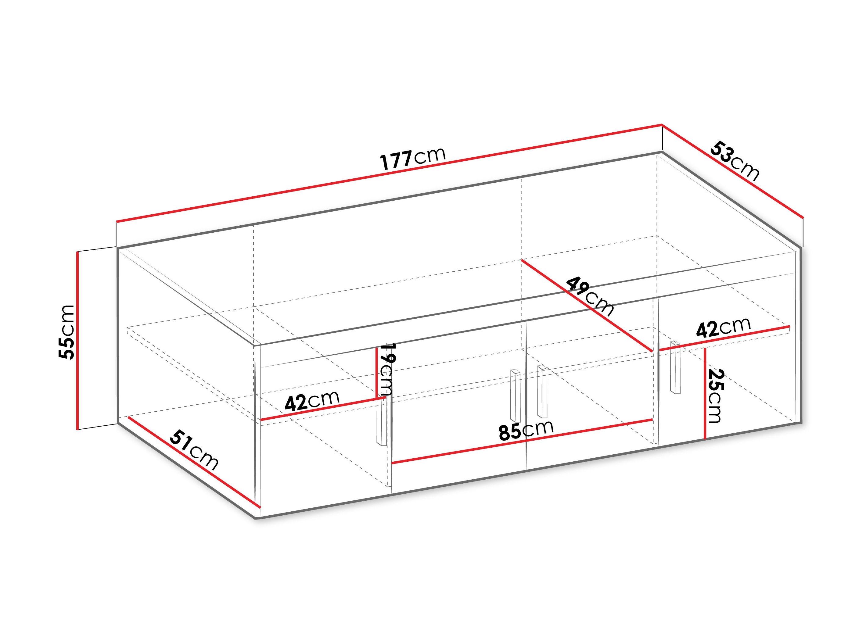 Sideboard Novduni 123 (Sonoma Eichenholzoptik)
