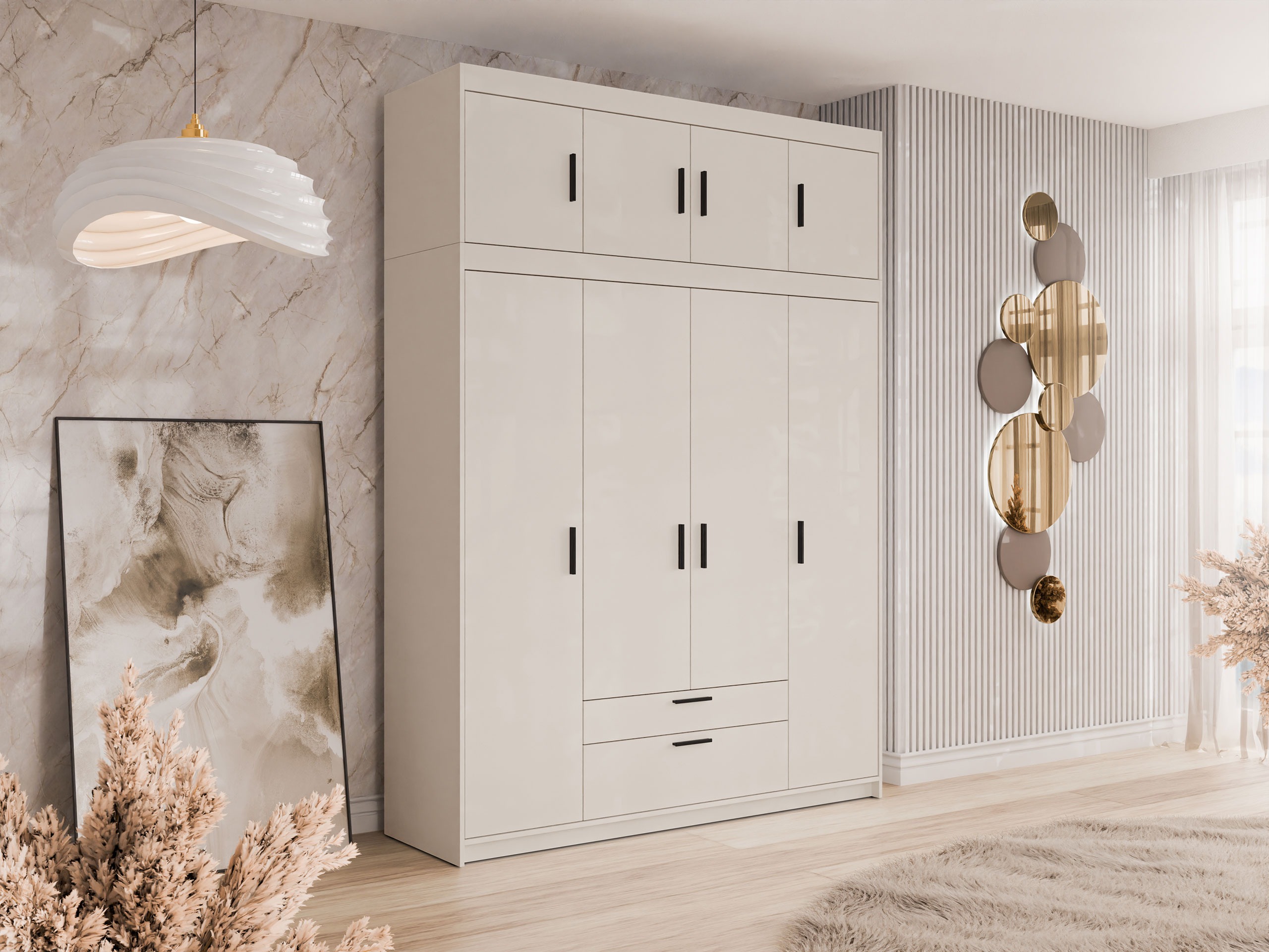 Kleiderschrank Novduni 106 (Beige)
