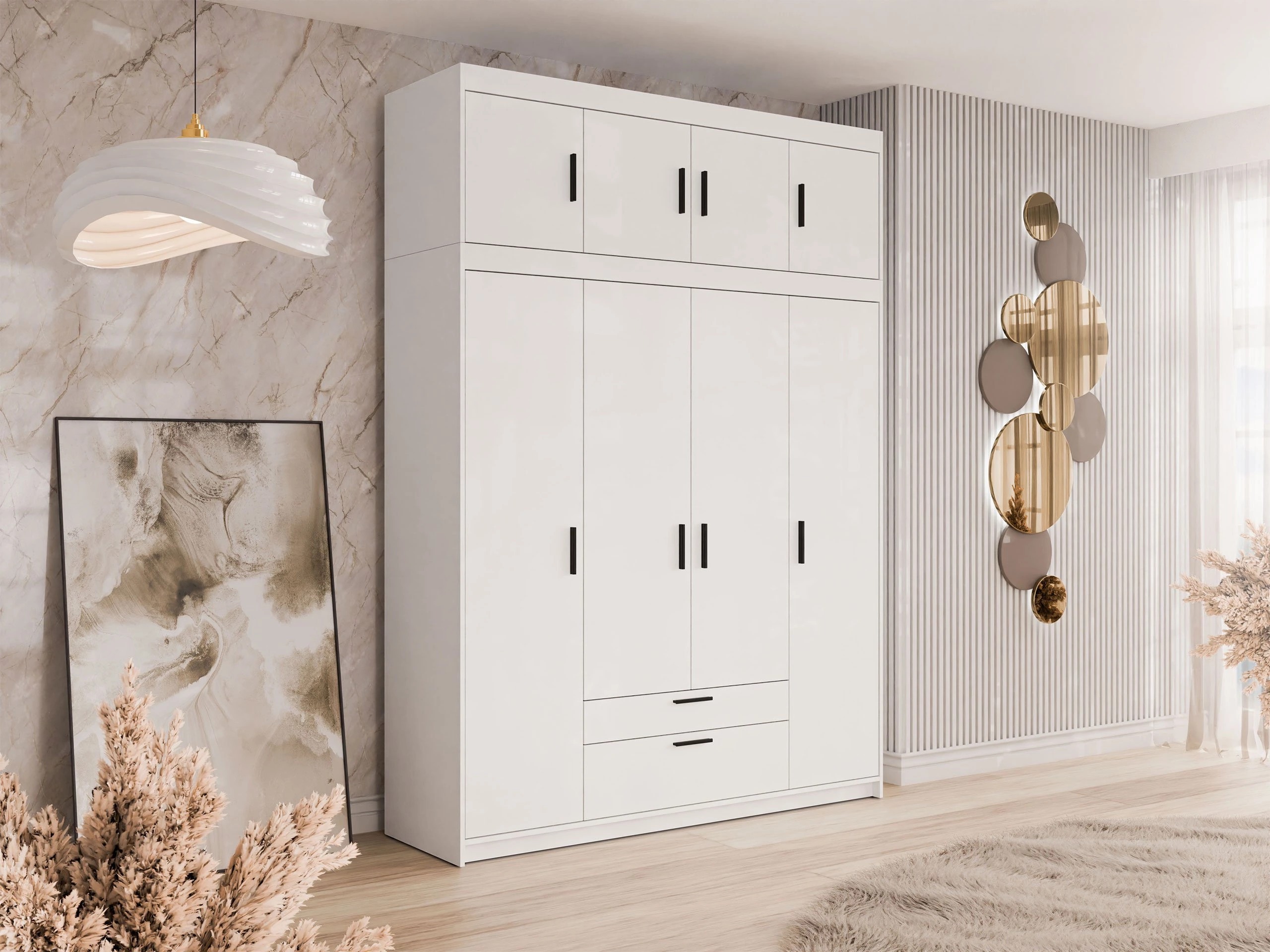 Kleiderschrank Novduni 106 (Weiß)