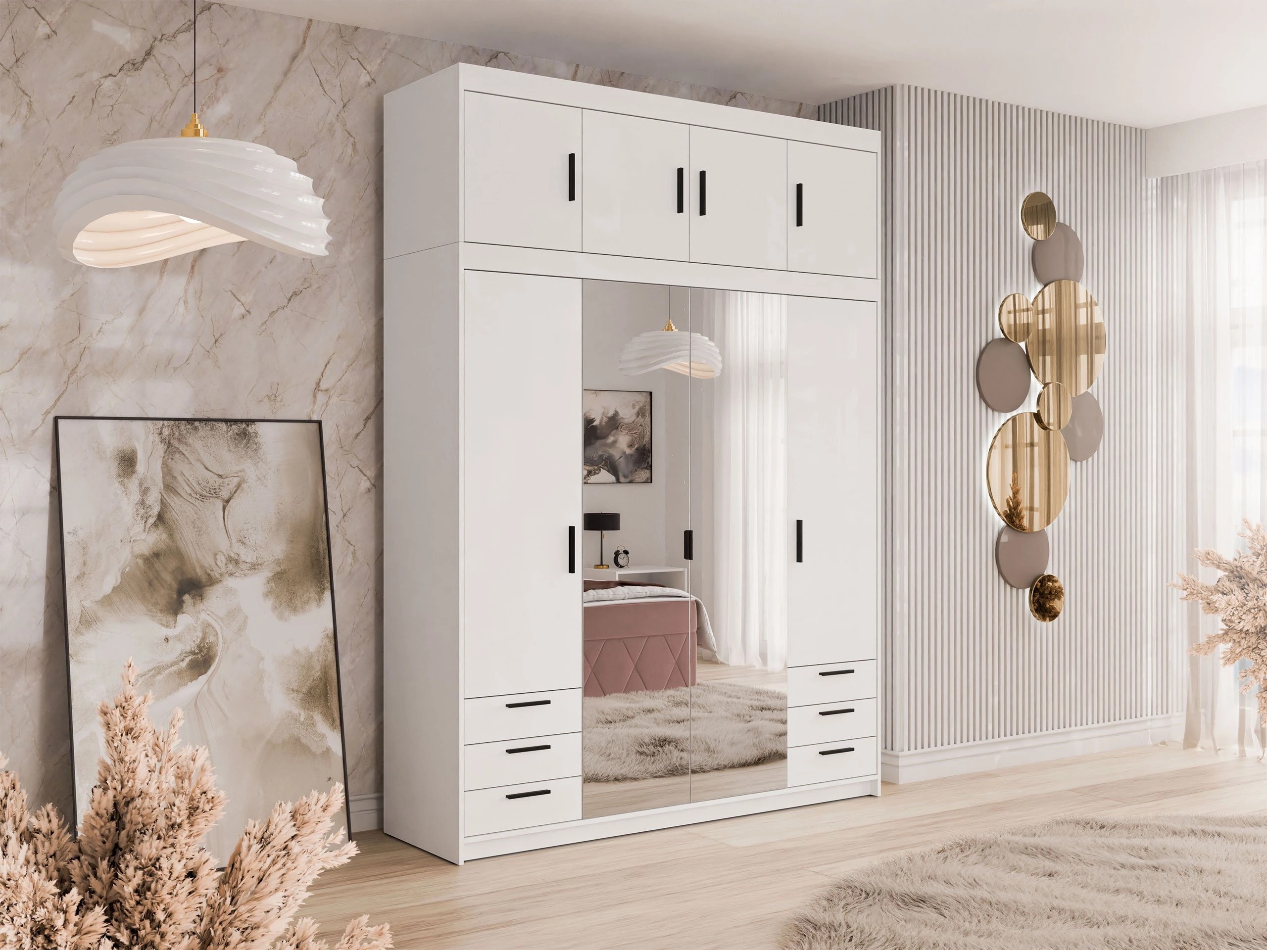 Kleiderschrank Novduni 120 (Weiß)