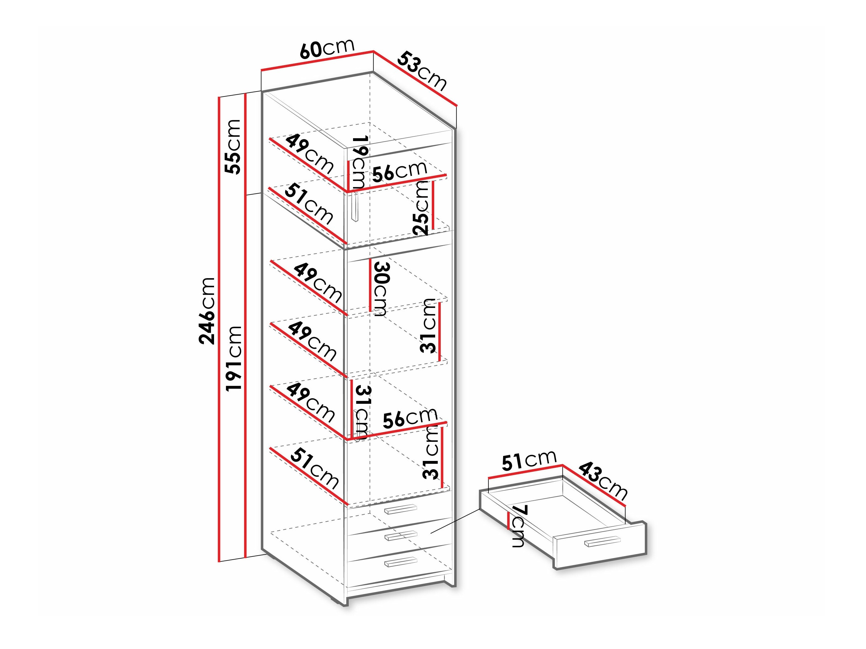 Regal Novduni 111 (Sonoma Eichenholzoptik)