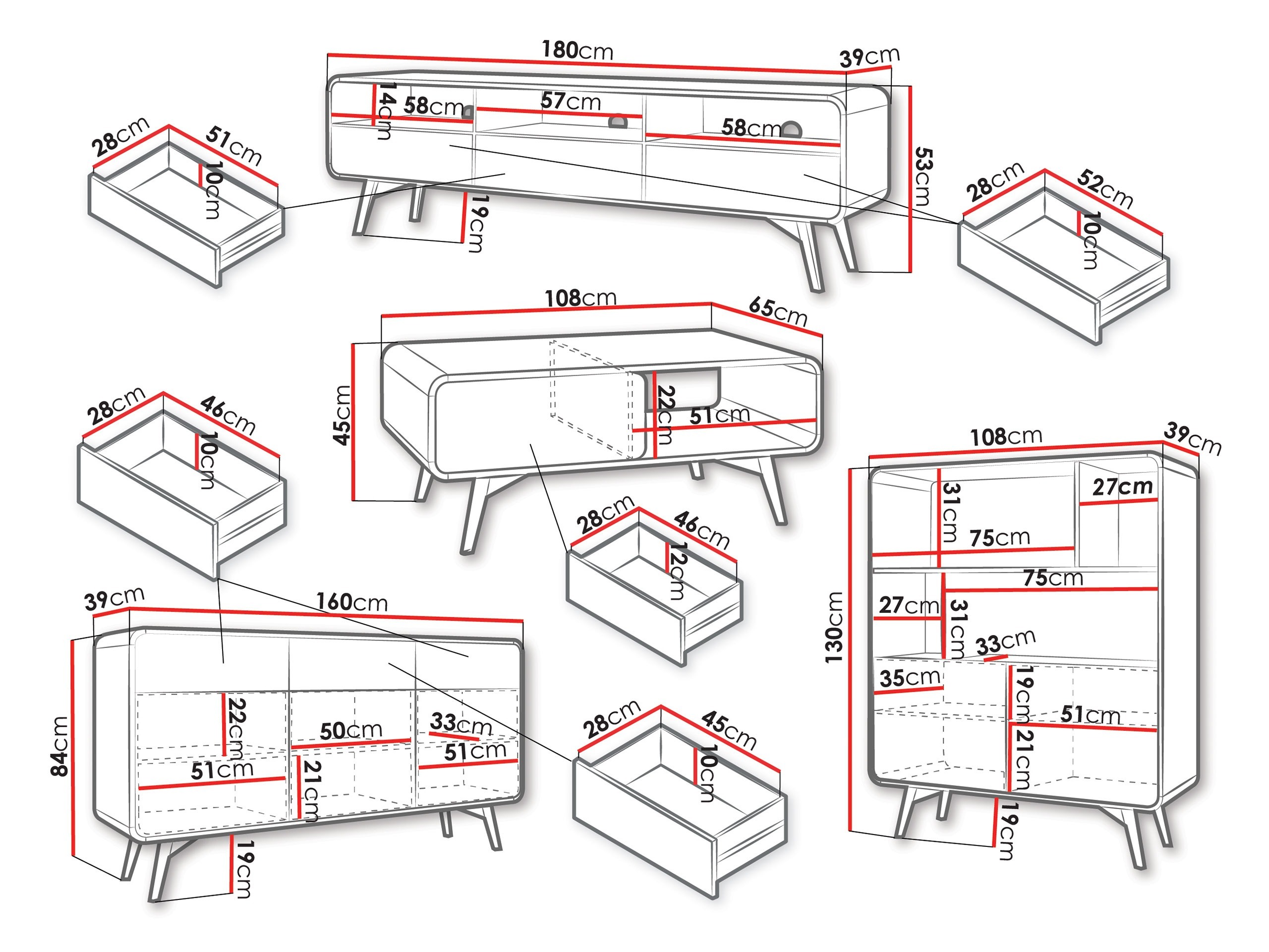 Wohnzimmer-Sets Focos