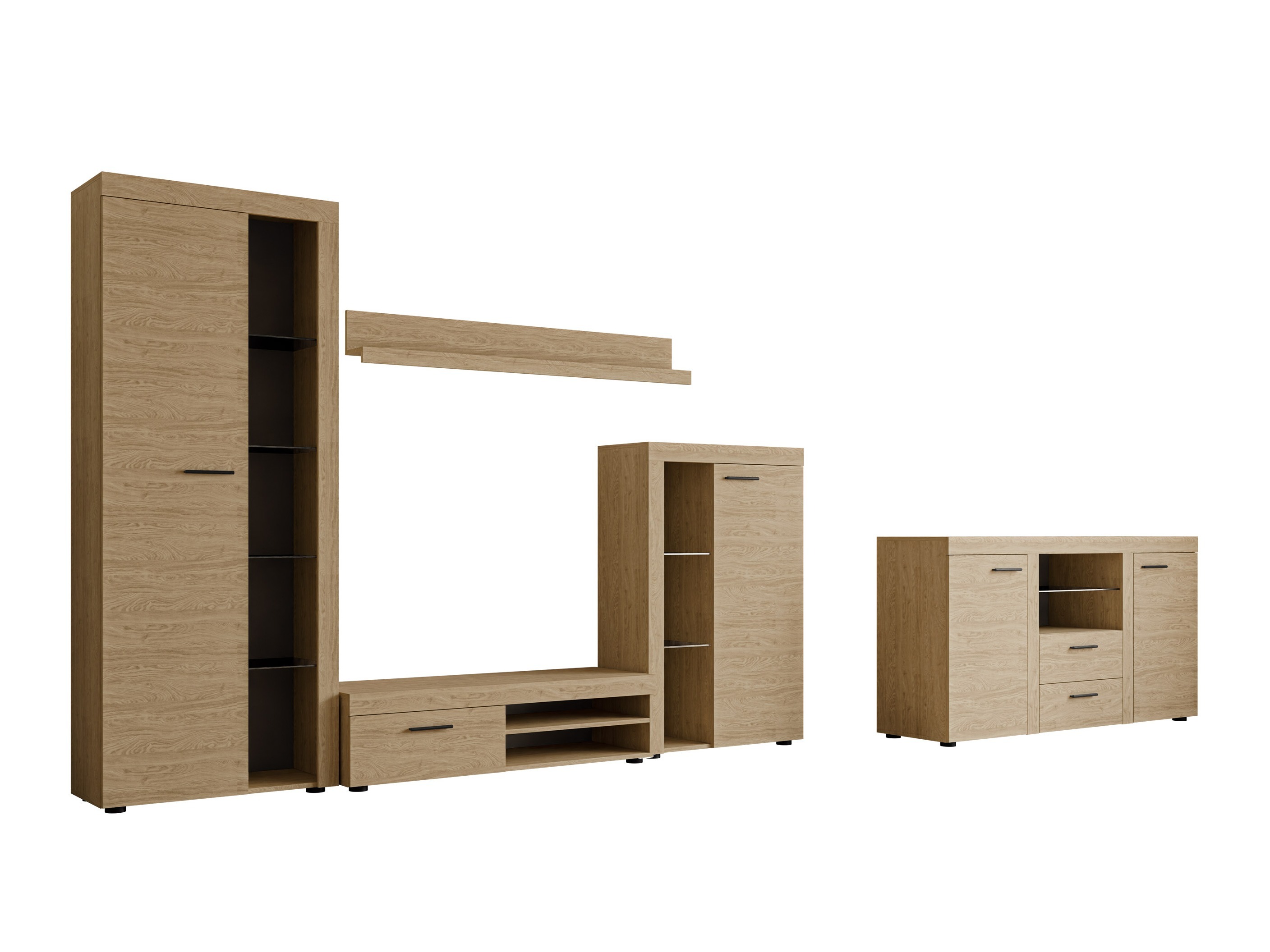 Wohnzimmer-Sets Univio I (Eichenholzoptik)
