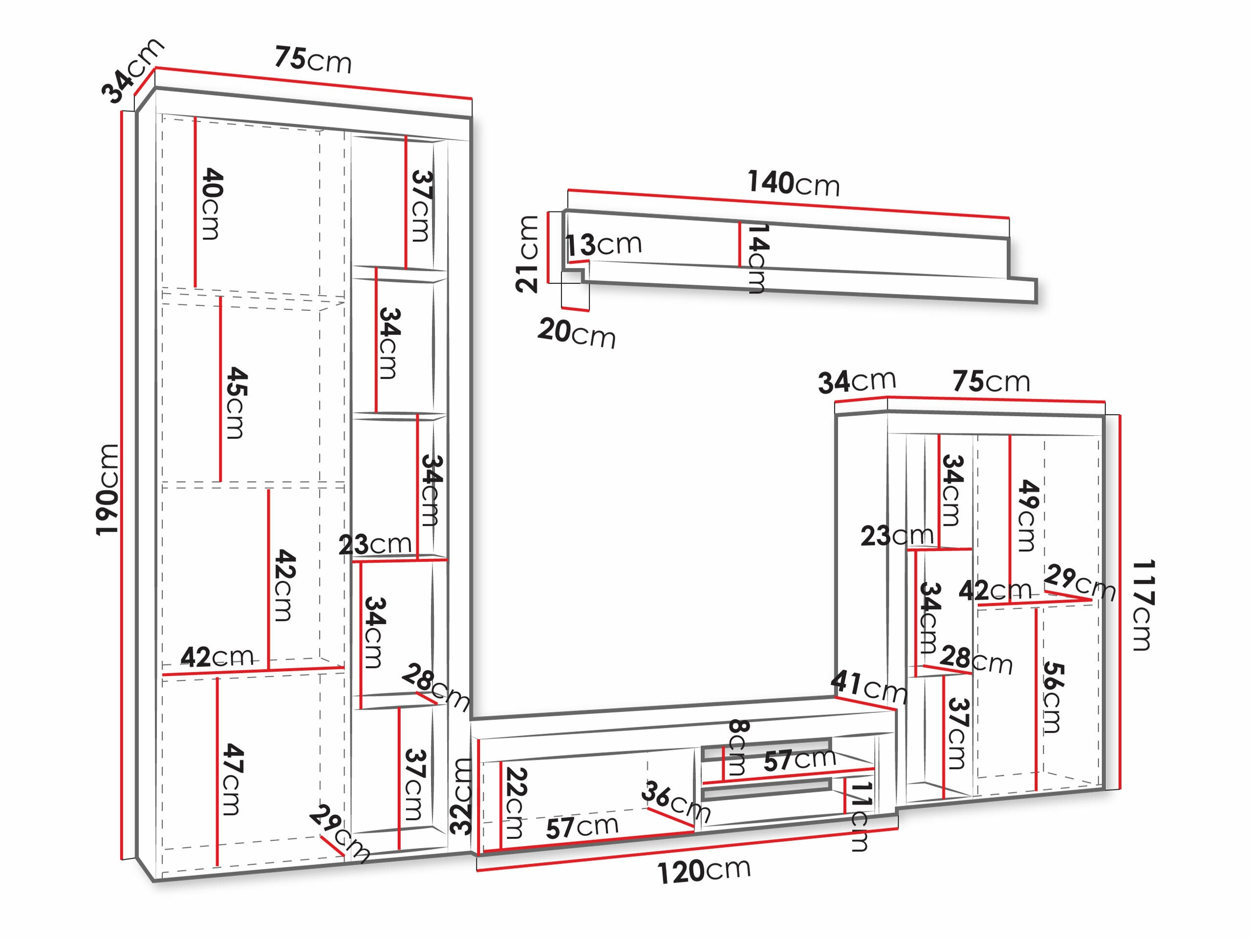 Wohnzimmer-Sets Univio (Weiß)
