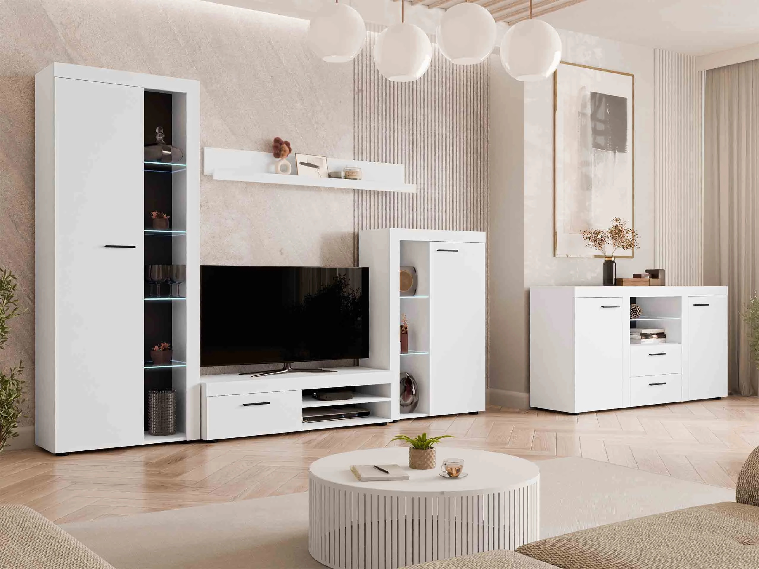 Wohnzimmer-Sets Univio (Weiß)