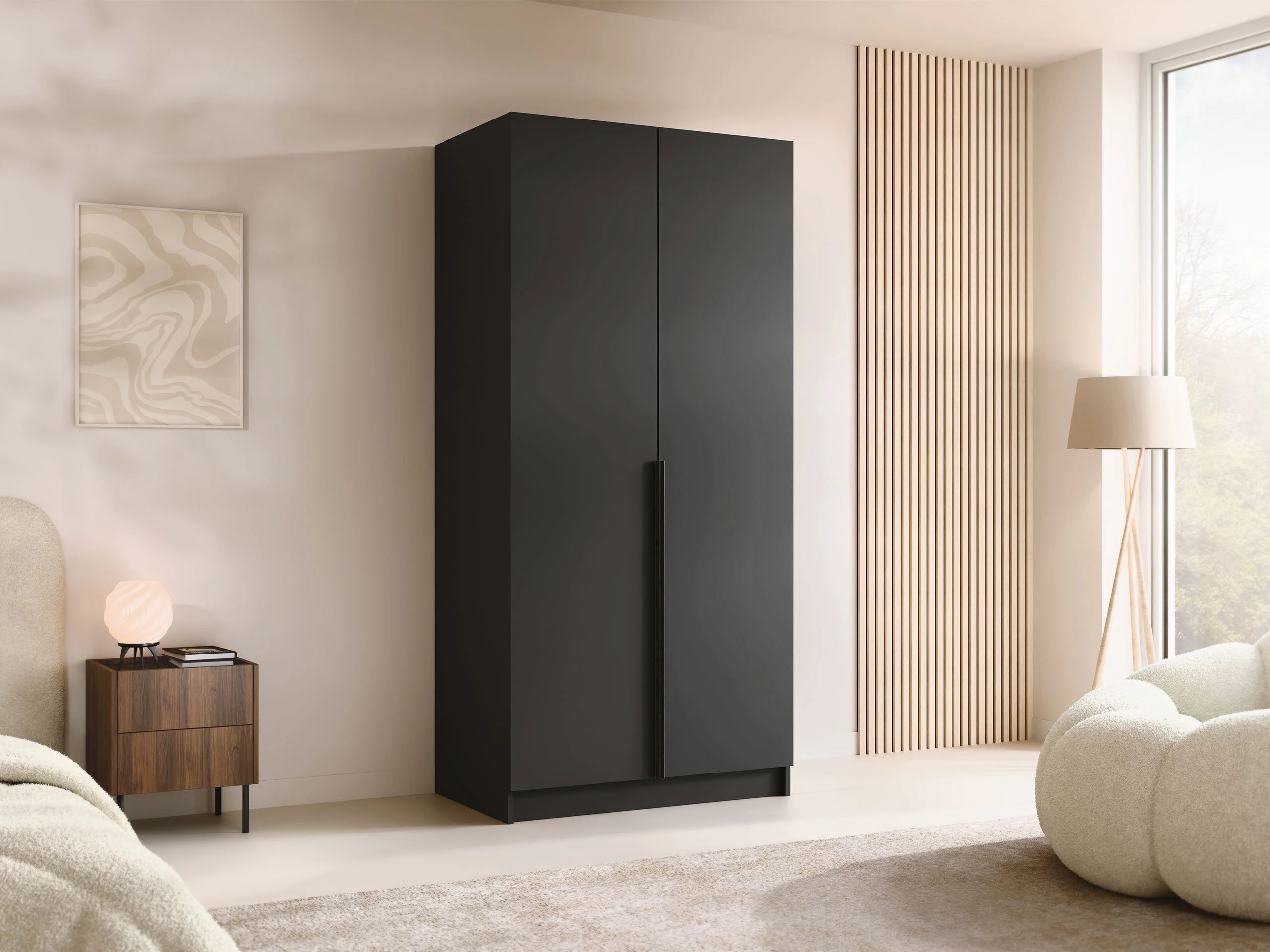 Kleiderschrank Closico Staton I (Schwarz)