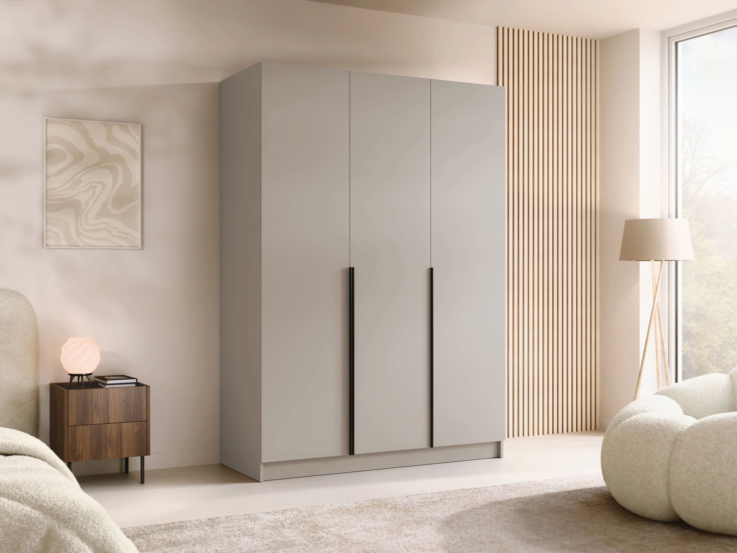 Kleiderschrank Closico Decoron I (Kaschmir + Schwarz)