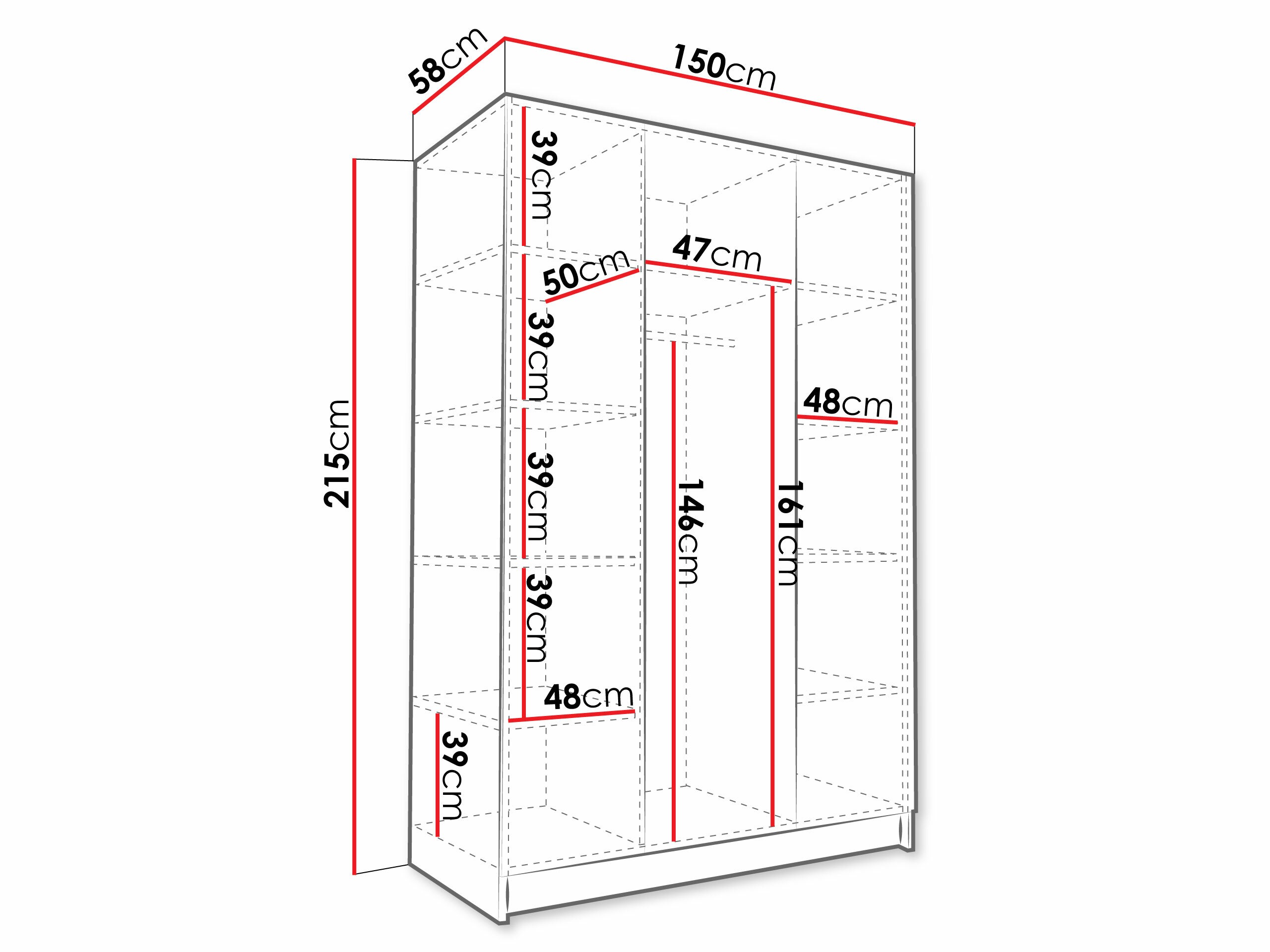 Kleiderschrank Closico Decoron I (Kaschmir)
