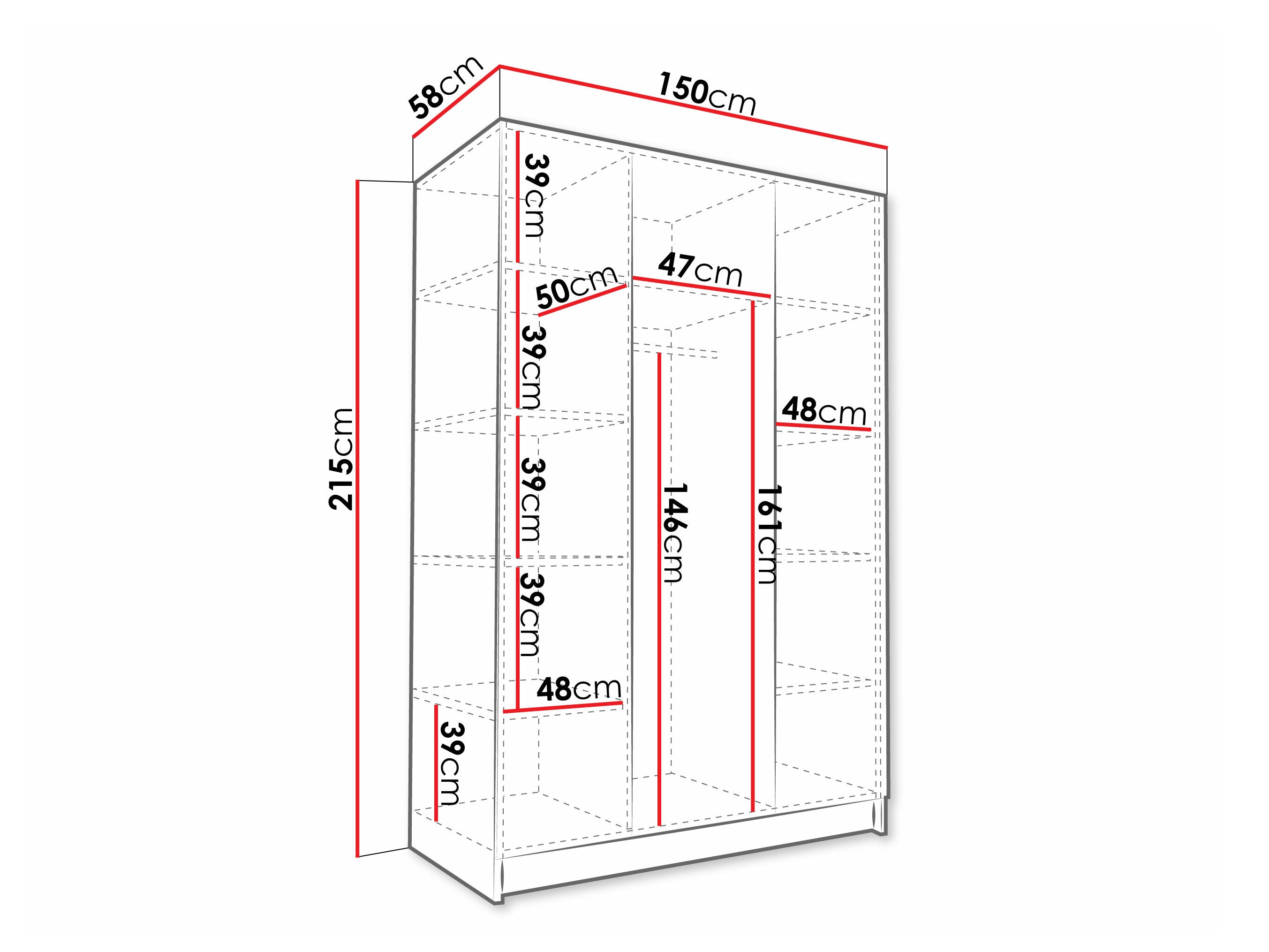 Kleiderschrank Closico Decoron I (Schwarz)