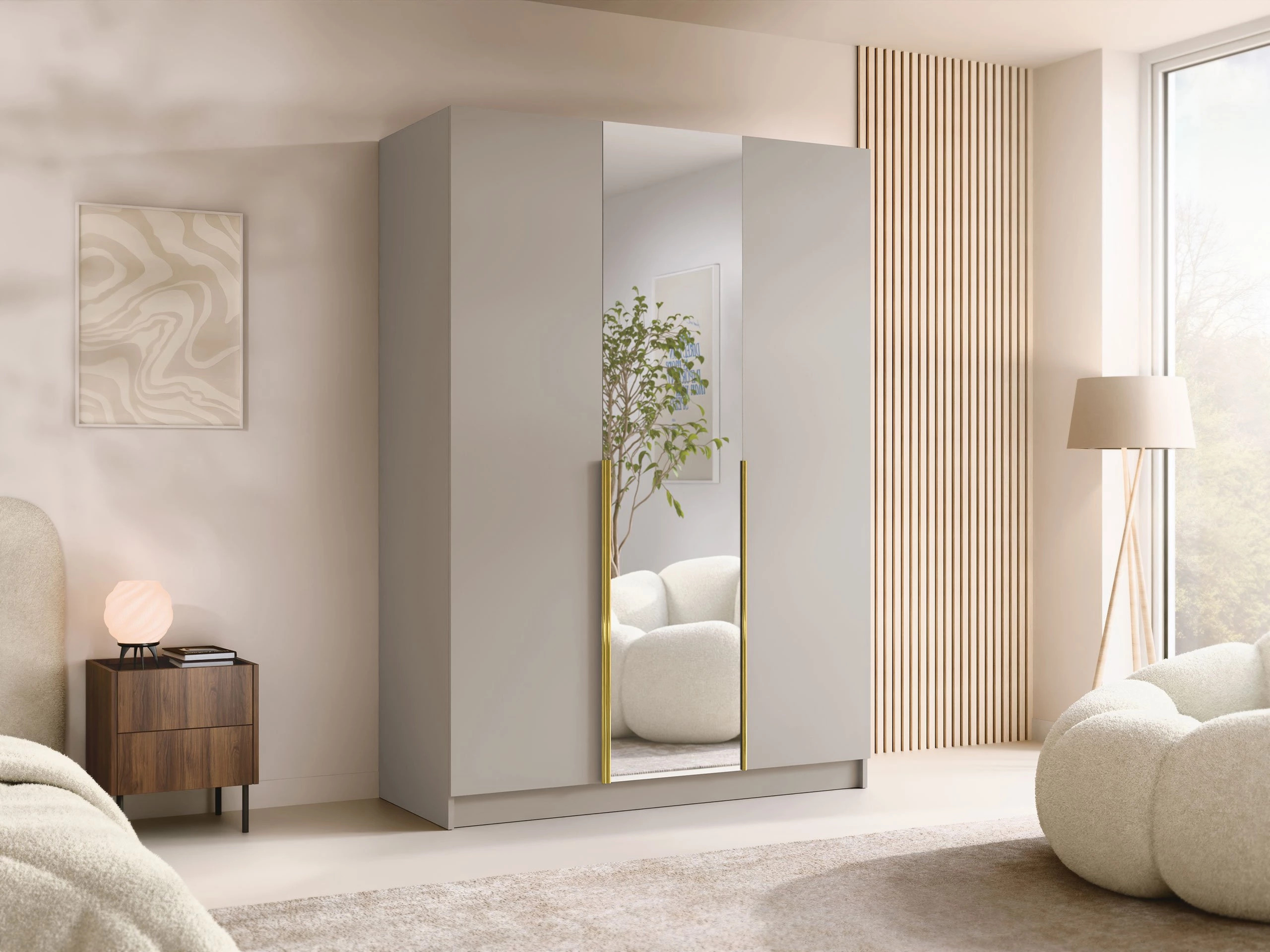 Kleiderschrank Closico Decoron II (Kaschmir + Gold)