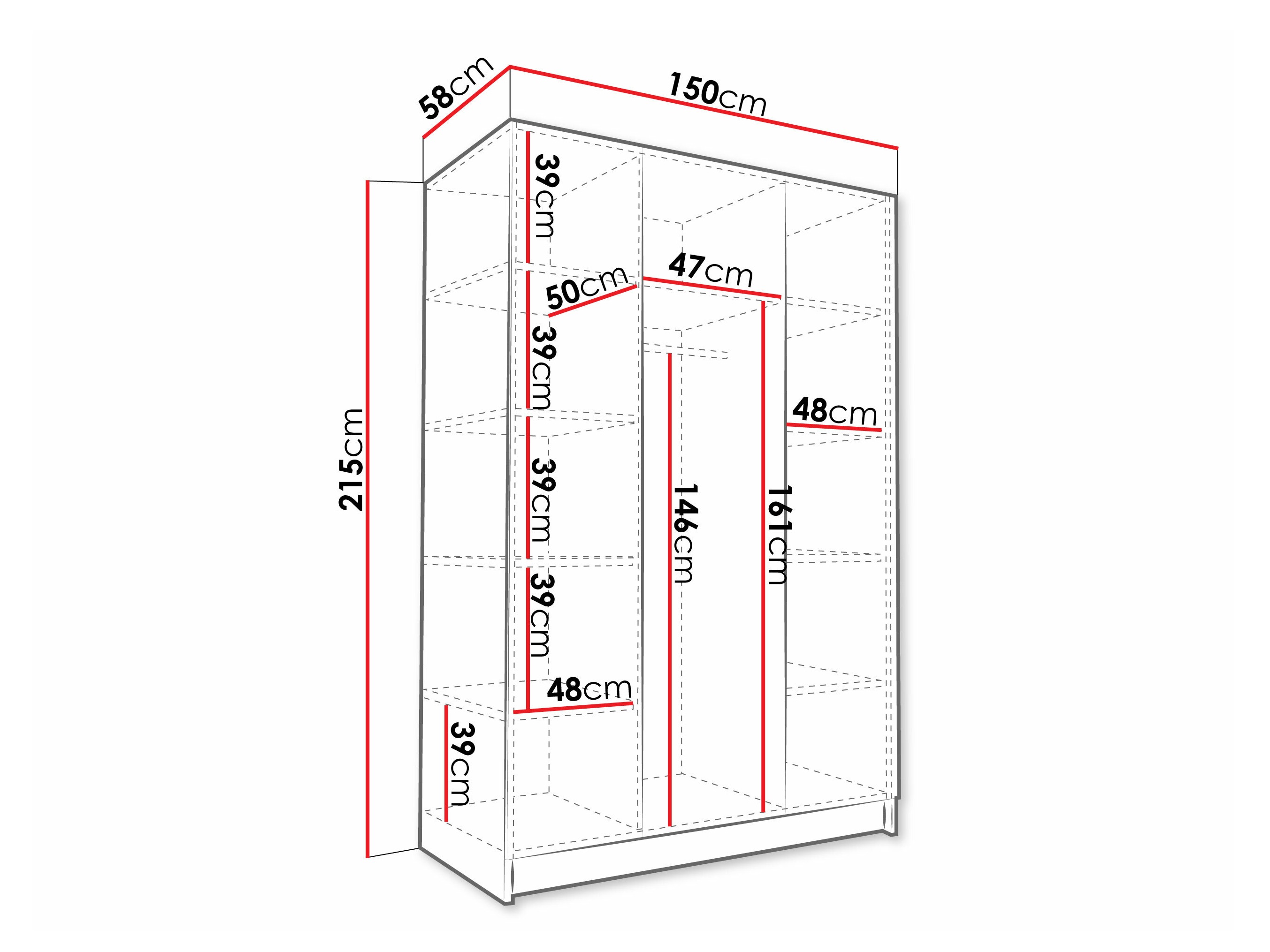 Kleiderschrank Closico Decoron II (Kaschmir)