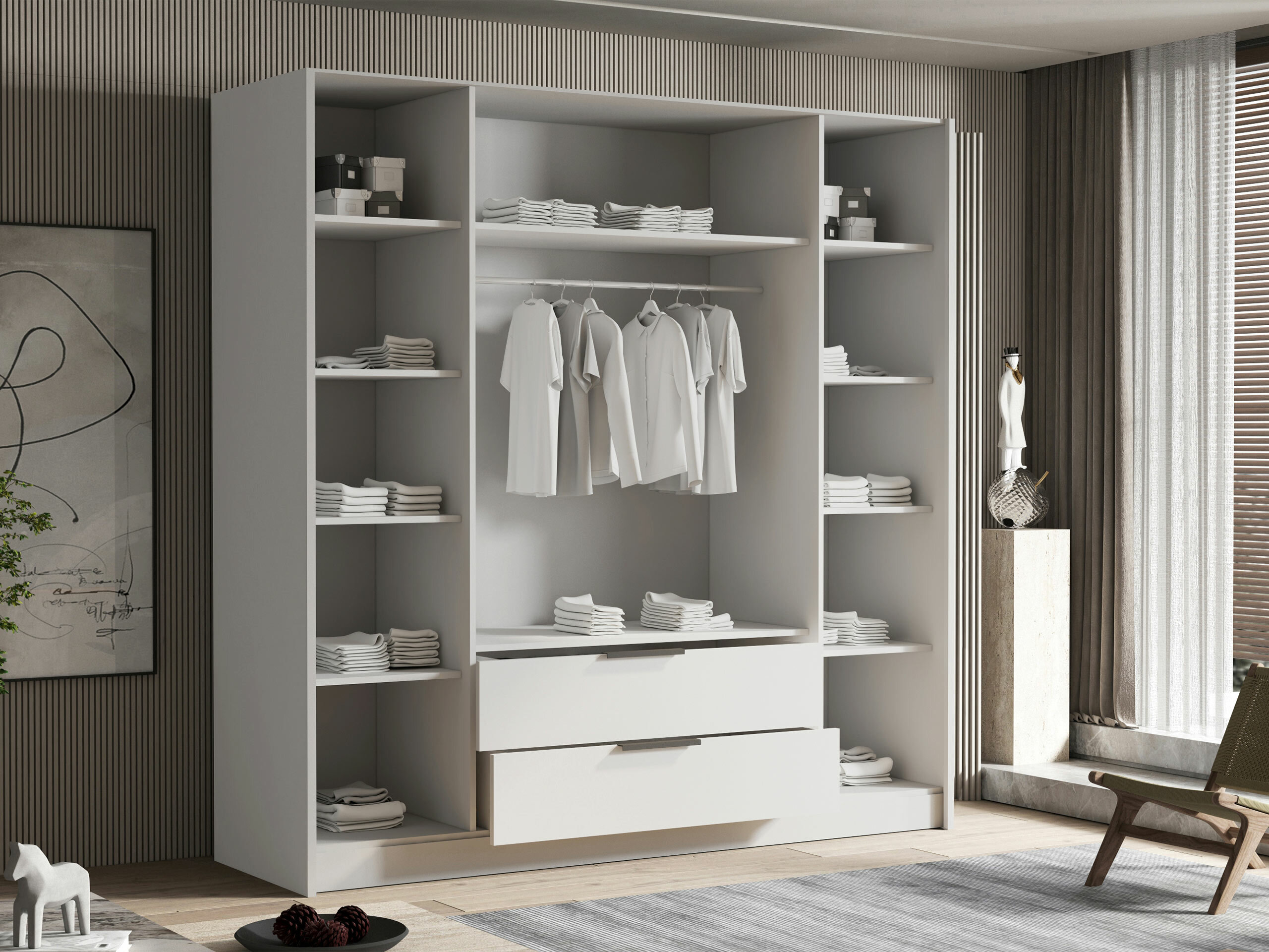 Kleiderschrank Closico Cadron I (Walnussholzoptik)
