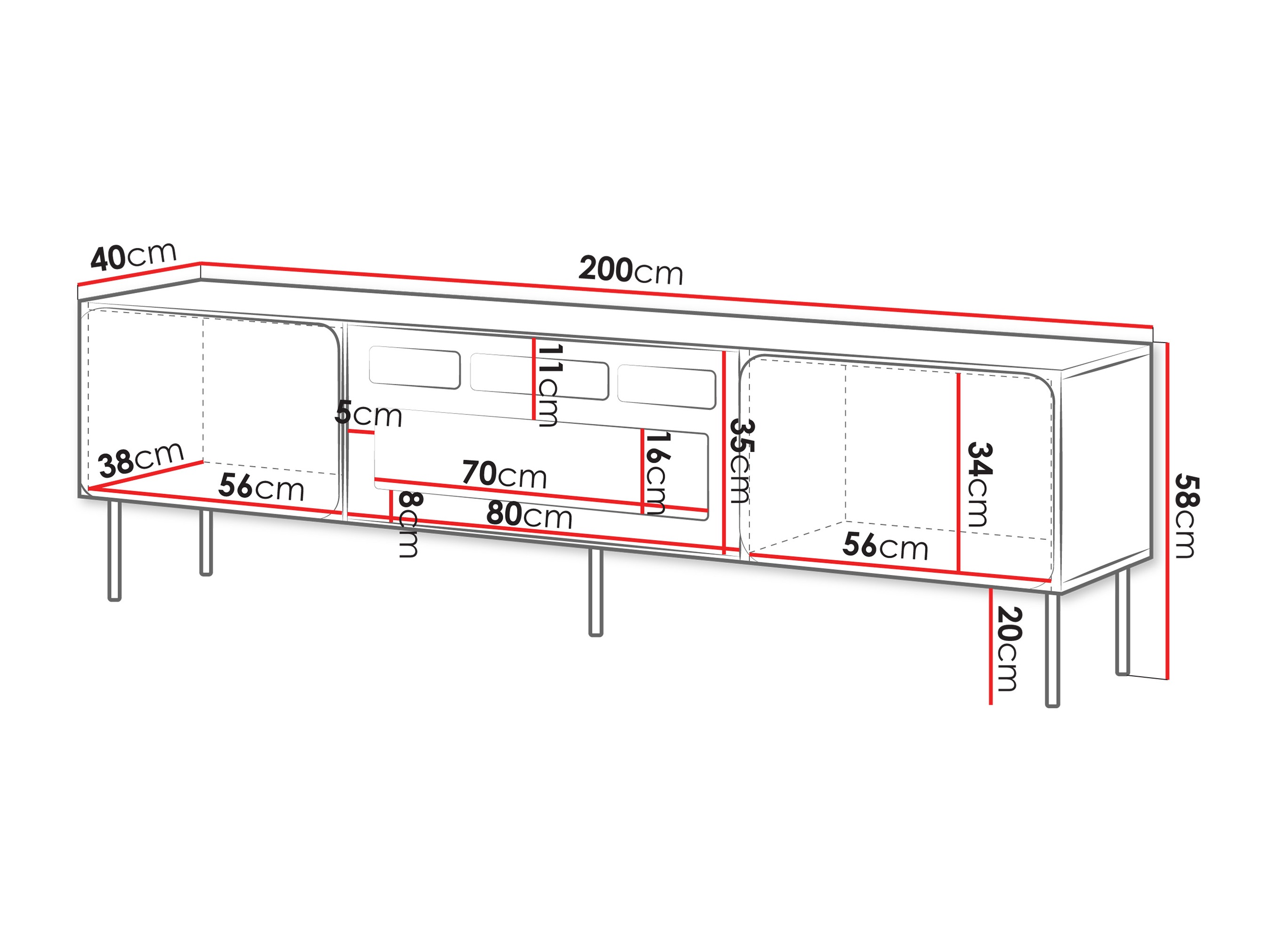 TV-Möbel Fentore 104 (Kaschmir)