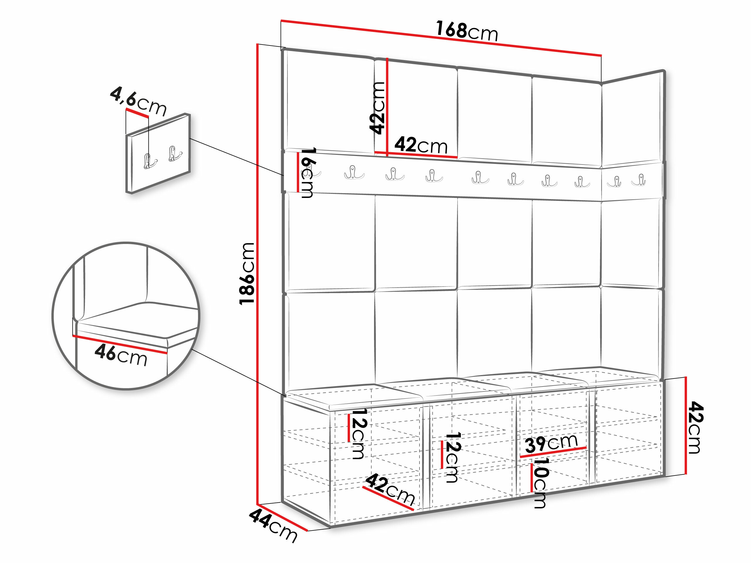 Flurgarnitur Hartford 265 (Weiß)