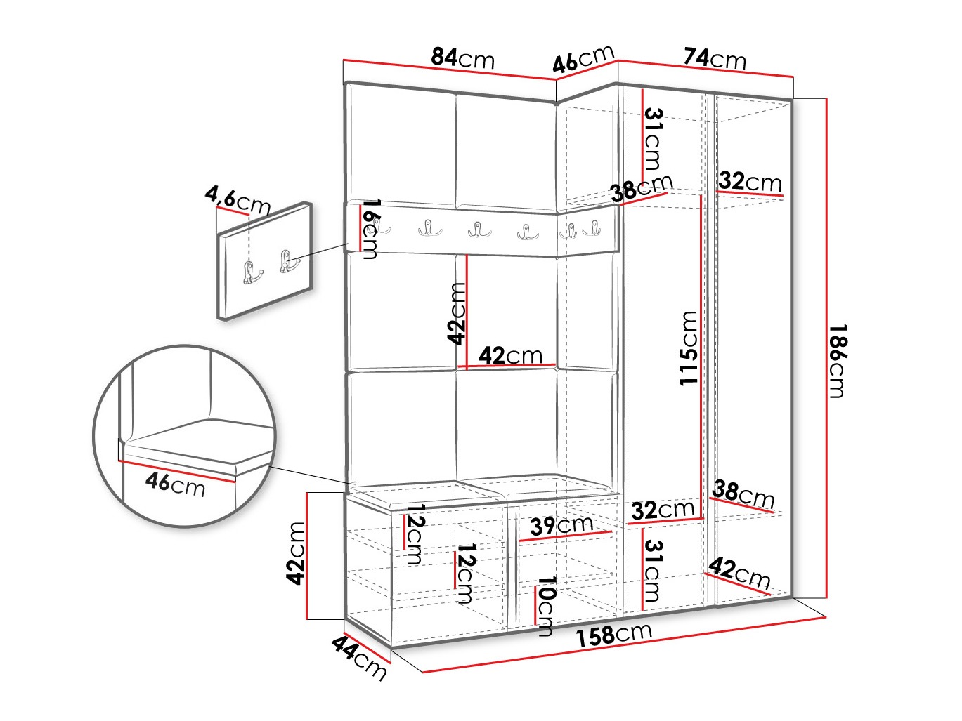 Flurgarnitur Hartford 266 (Kaschmir)