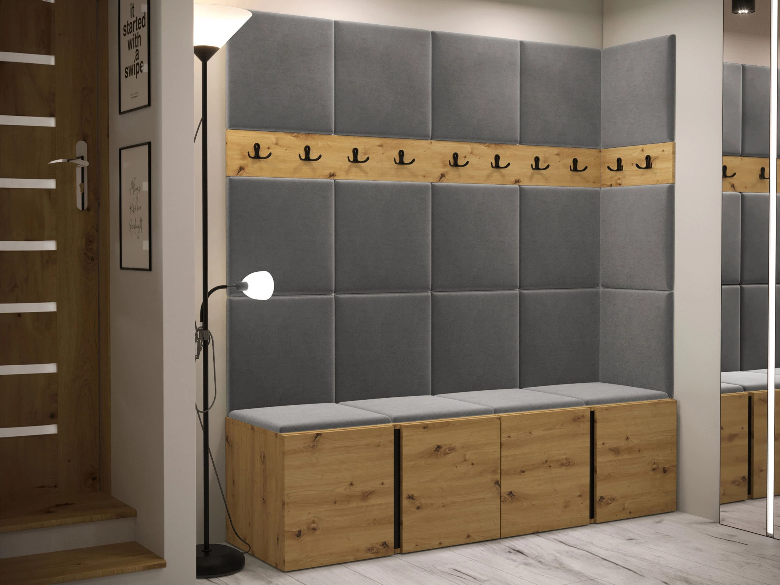 Flurgarnitur Pinis II (Artisan Eichenholzoptik)