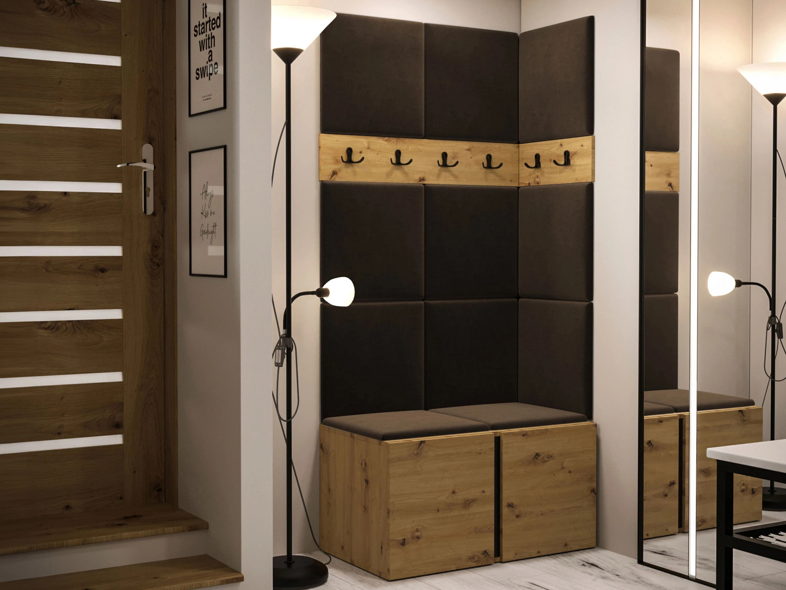 Flurgarnitur Pinis I (Artisan Eichenholzoptik)