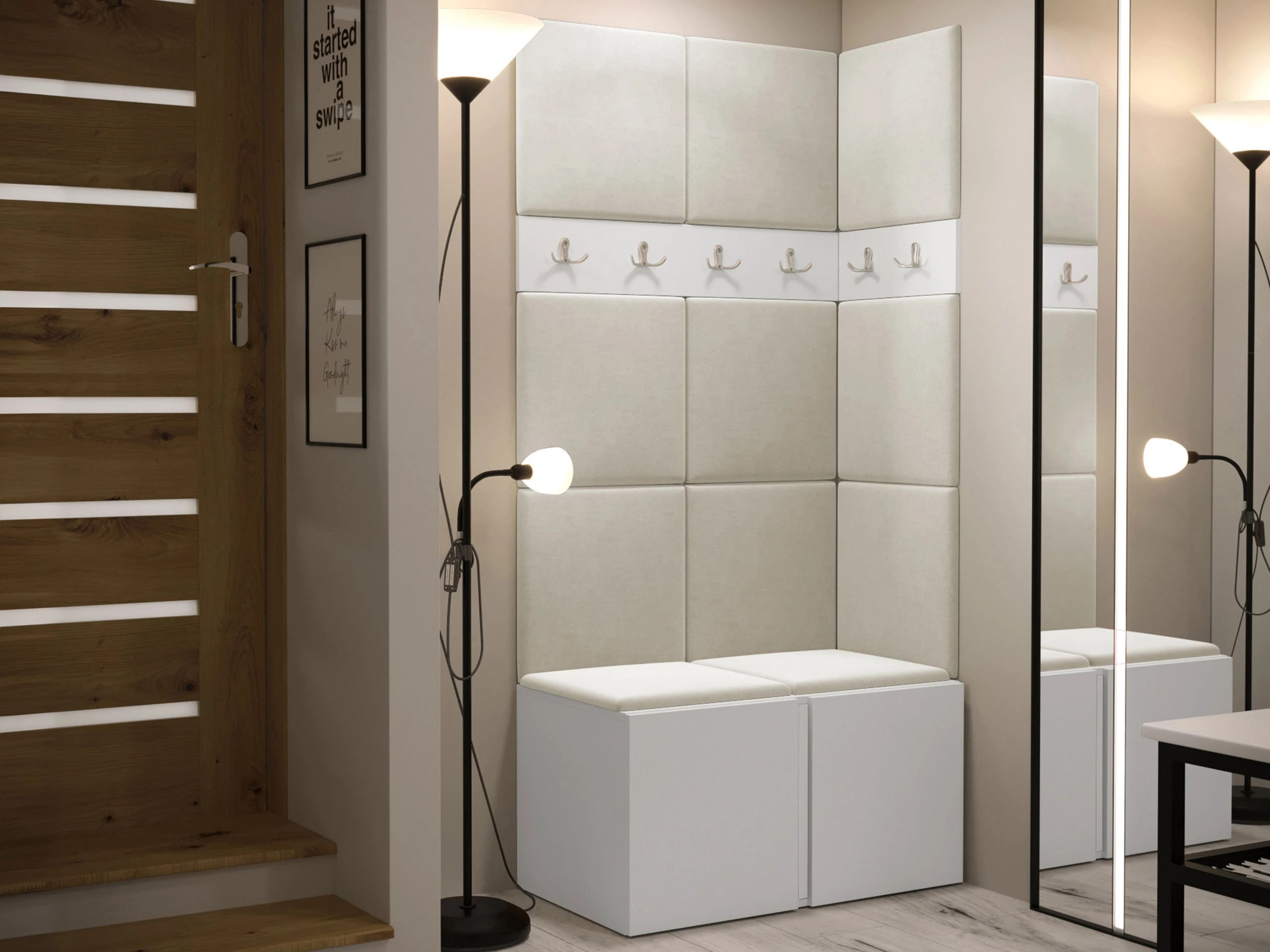 Flurgarnitur Pinis I (Weiß)