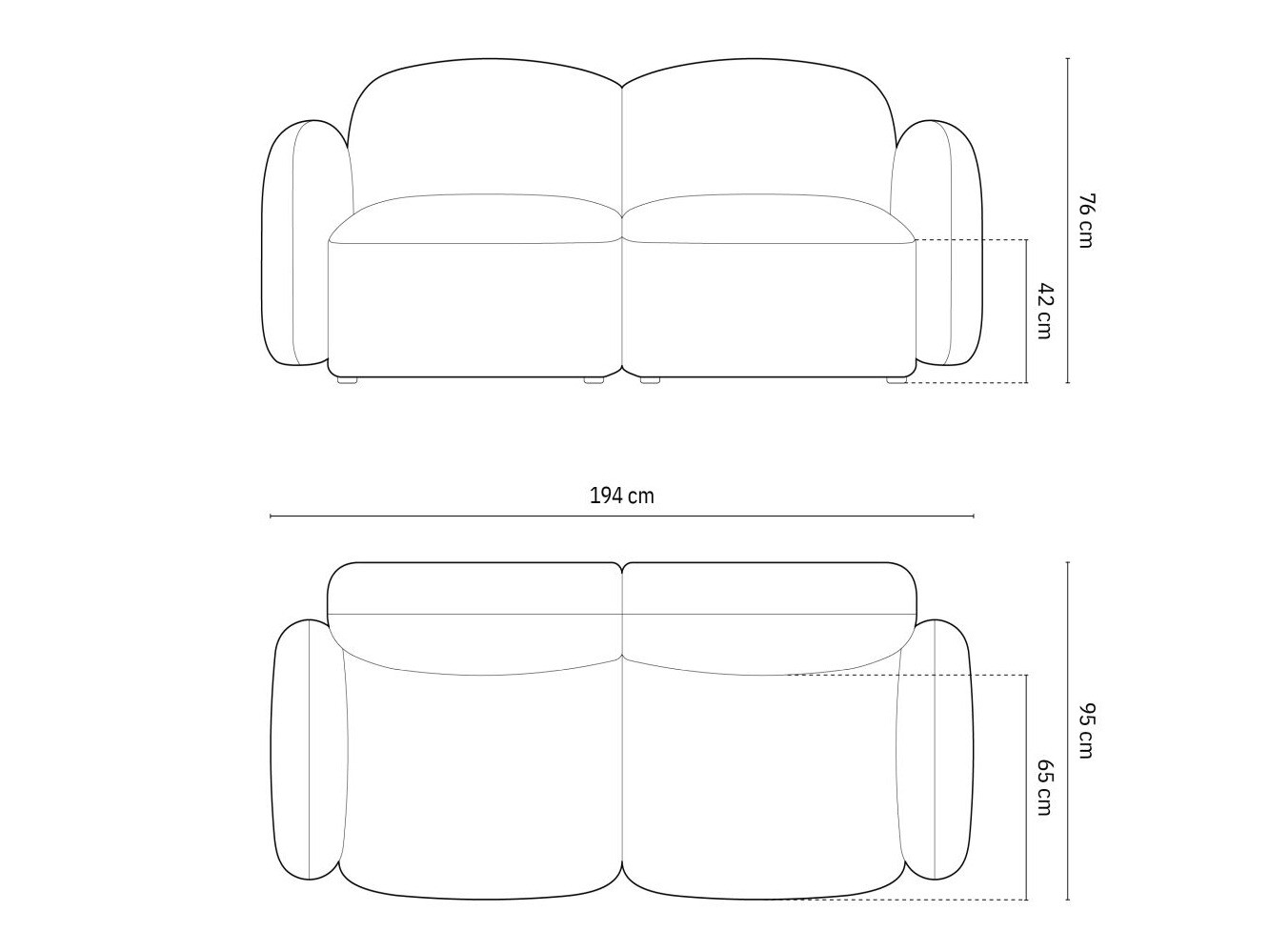 Sofa Tolmira 100 (Baltimore Cement)