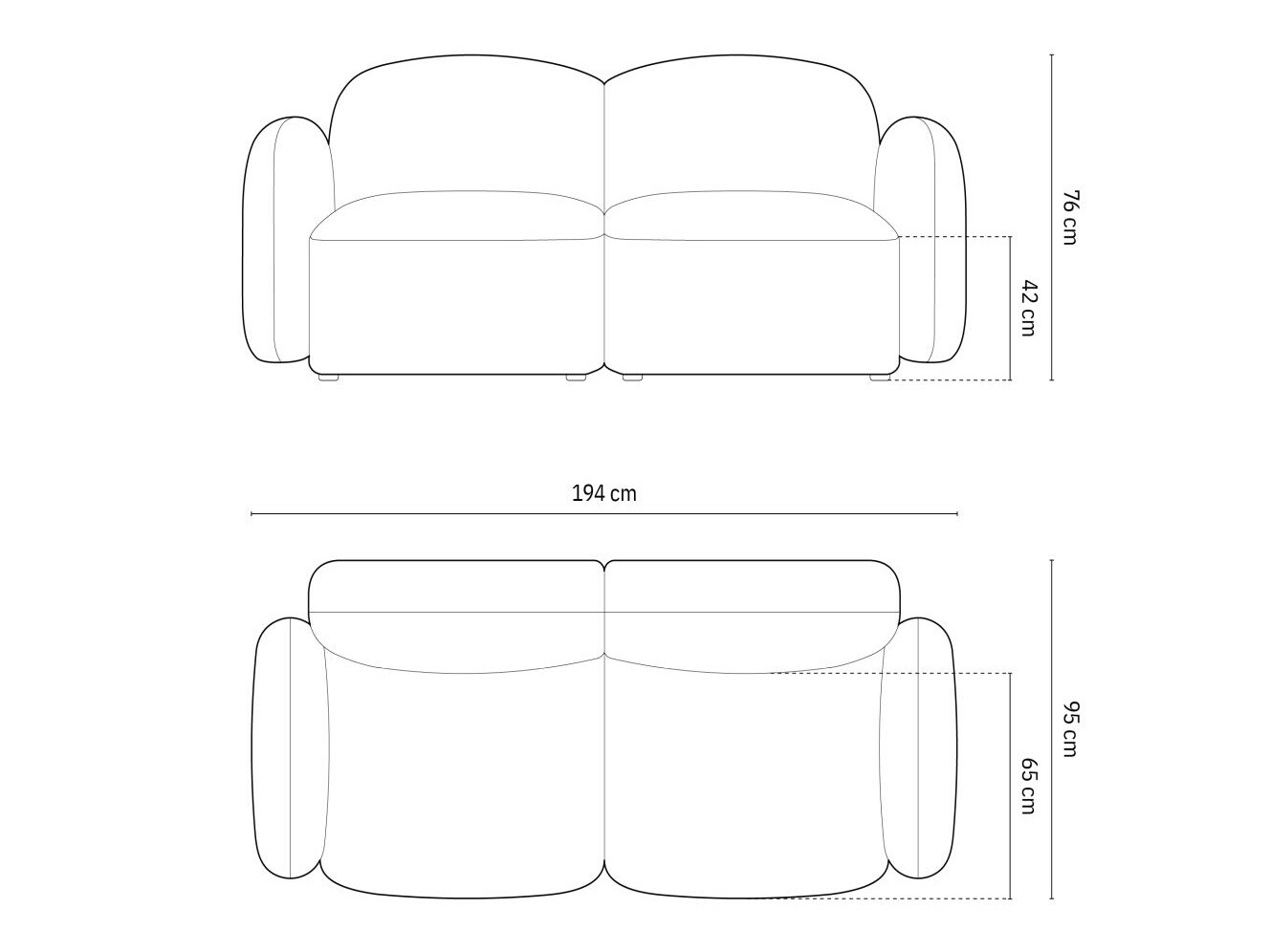 Sofa Tolmira 100 (Baltimore Ocean)