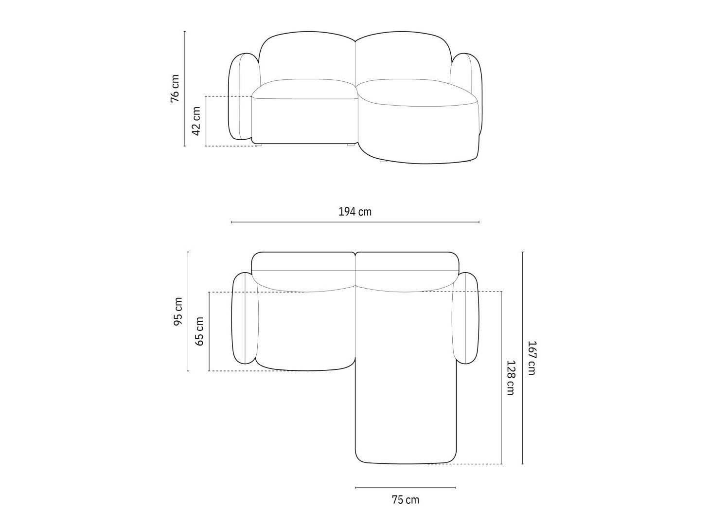 Ecksofa Tolmira 102 (Baltimore Marine)