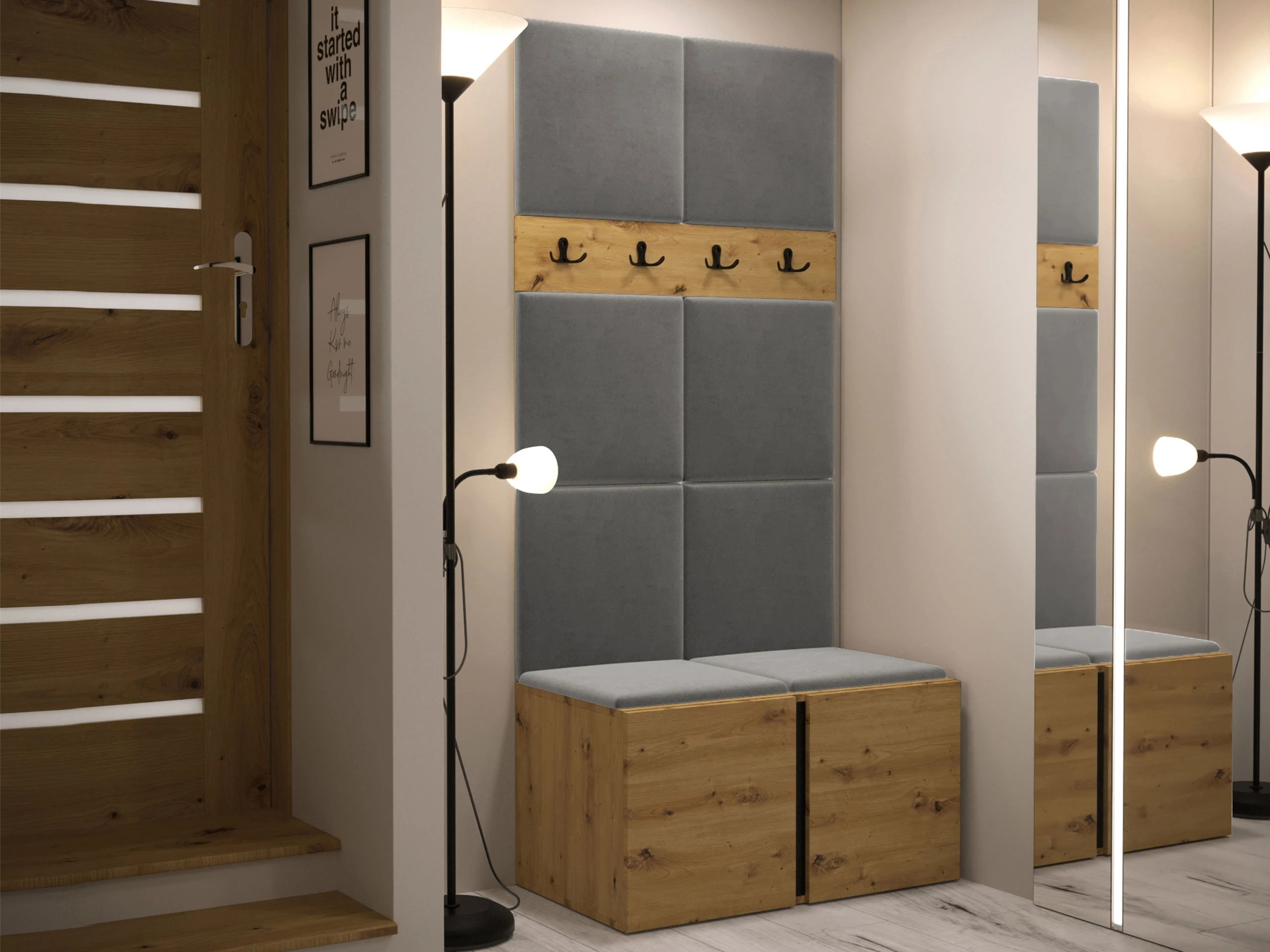 Flurgarnitur Pinis IV (Artisan Eichenholzoptik)