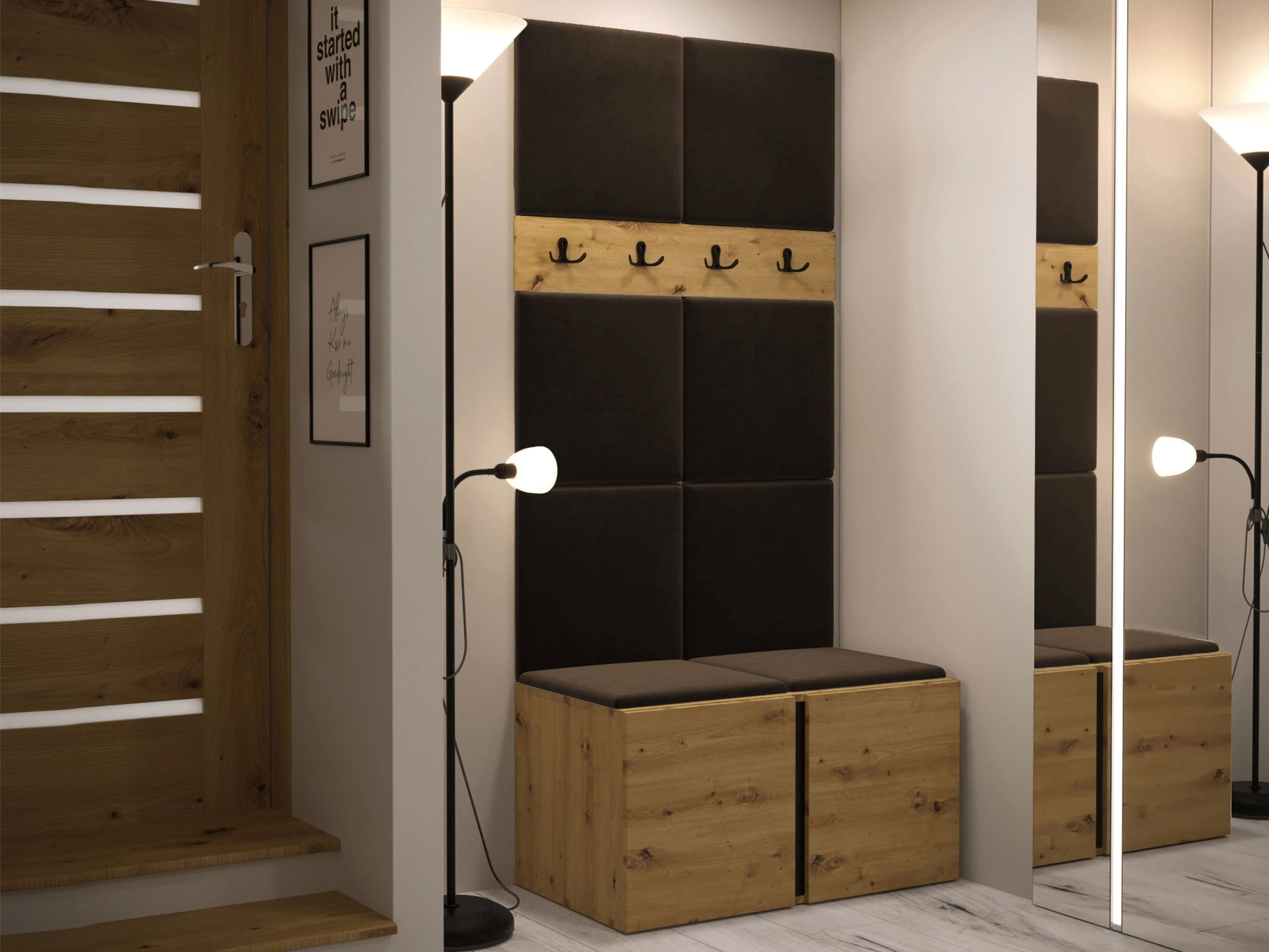 Flurgarnitur Pinis IV (Artisan Eichenholzoptik)