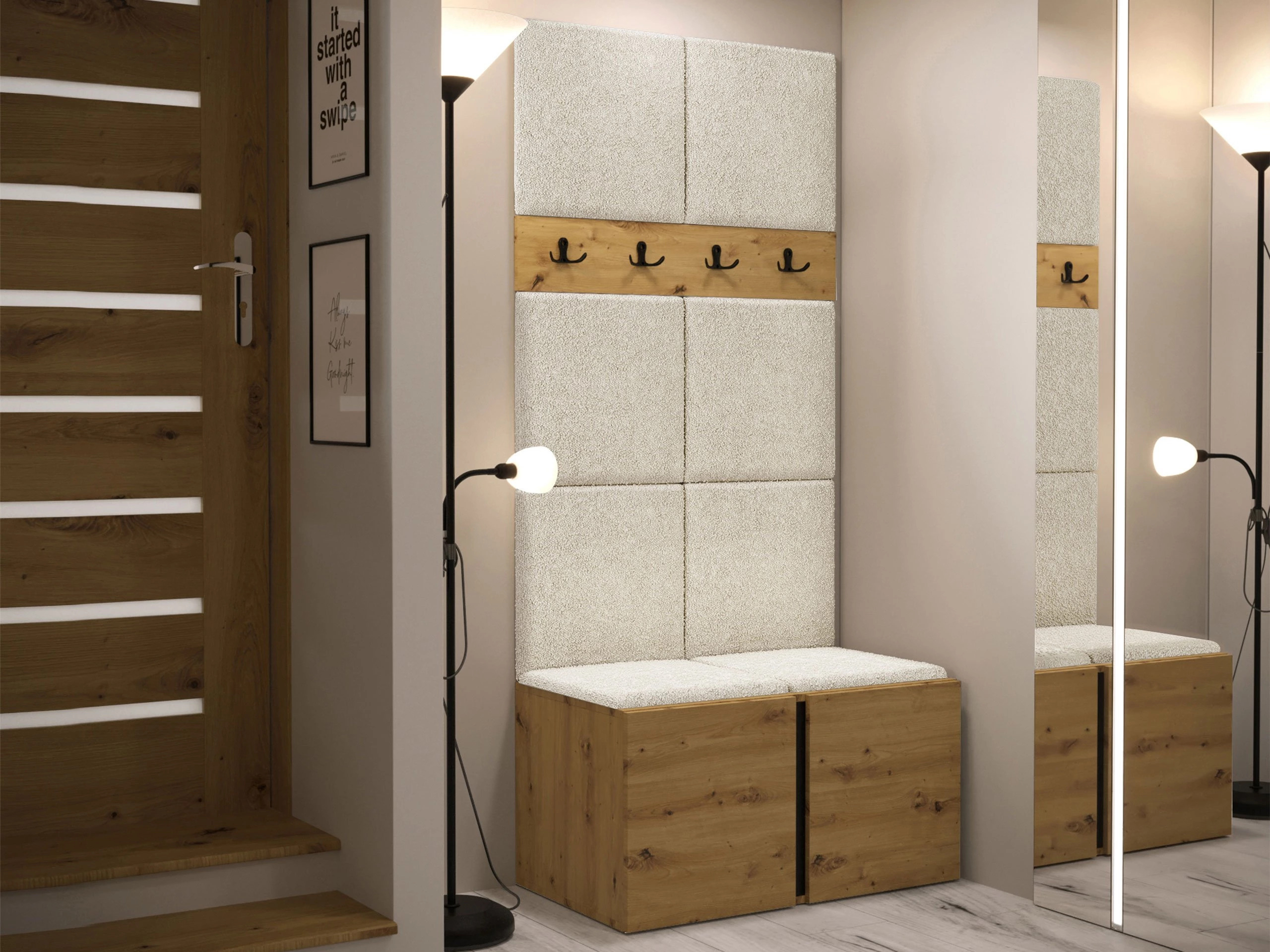 Flurgarnitur Pinis IV (Artisan Eichenholzoptik)