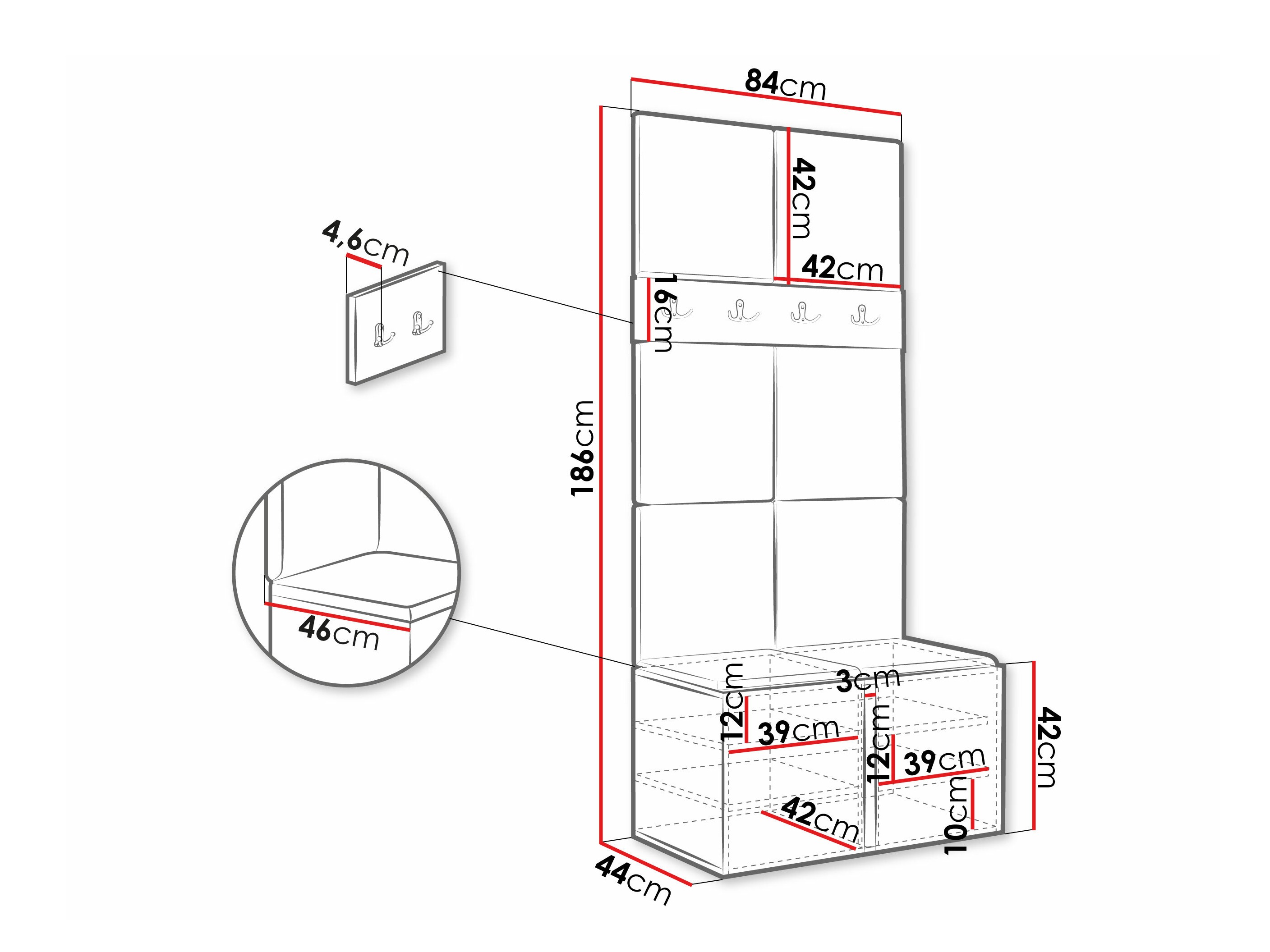 Flurgarnitur Pinis IV (Weiß)