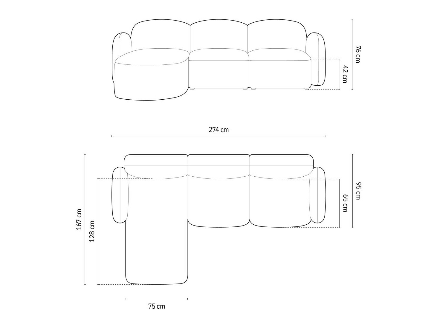 Ecksofa Tolmira 104 (Baltimore Marine)