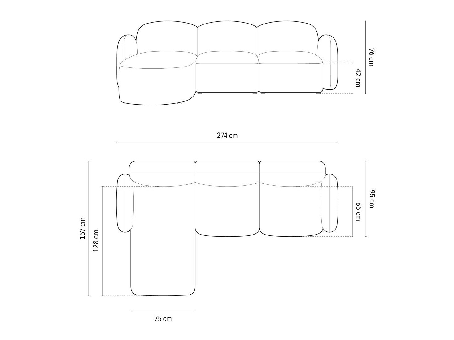 Ecksofa Tolmira 104 (Casino Lion)