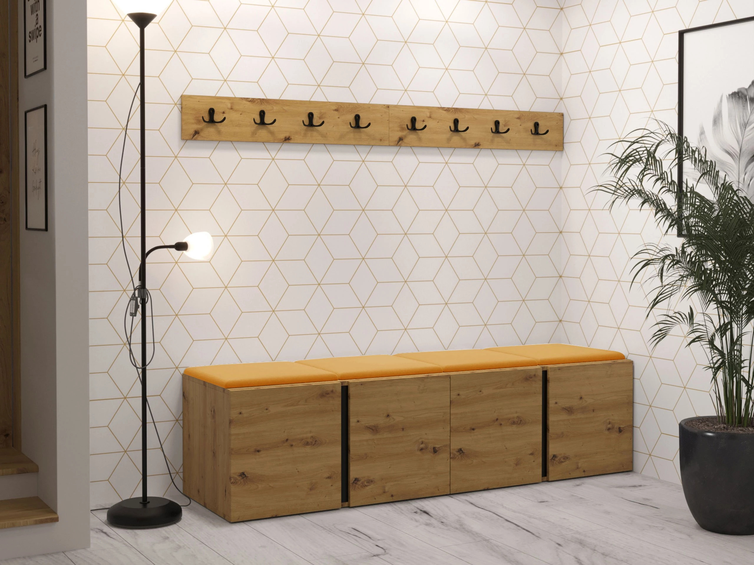 Flurgarnitur Pinis VII (Artisan Eichenholzoptik)