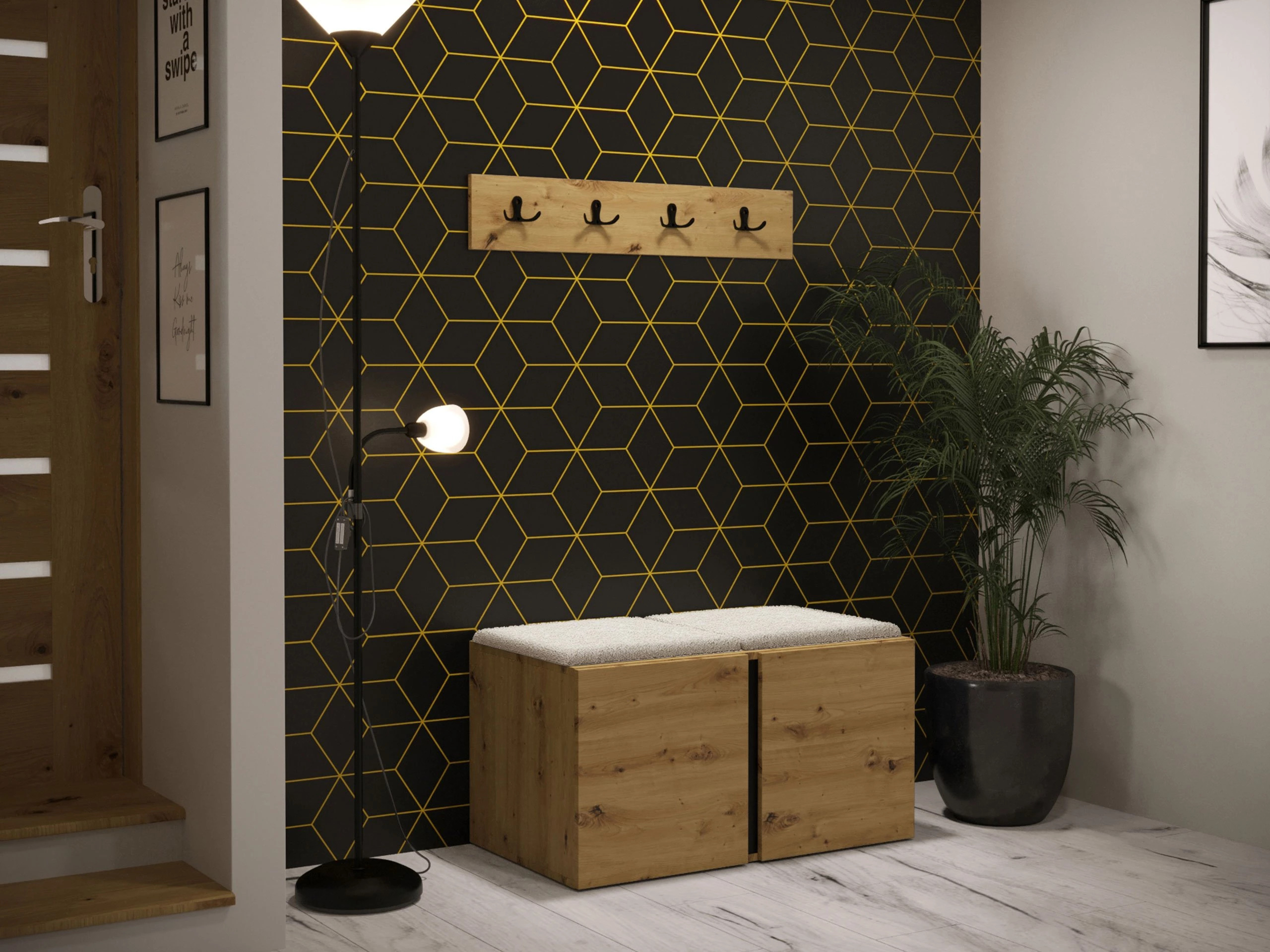 Flurgarnitur Pinis VI (Artisan Eichenholzoptik)