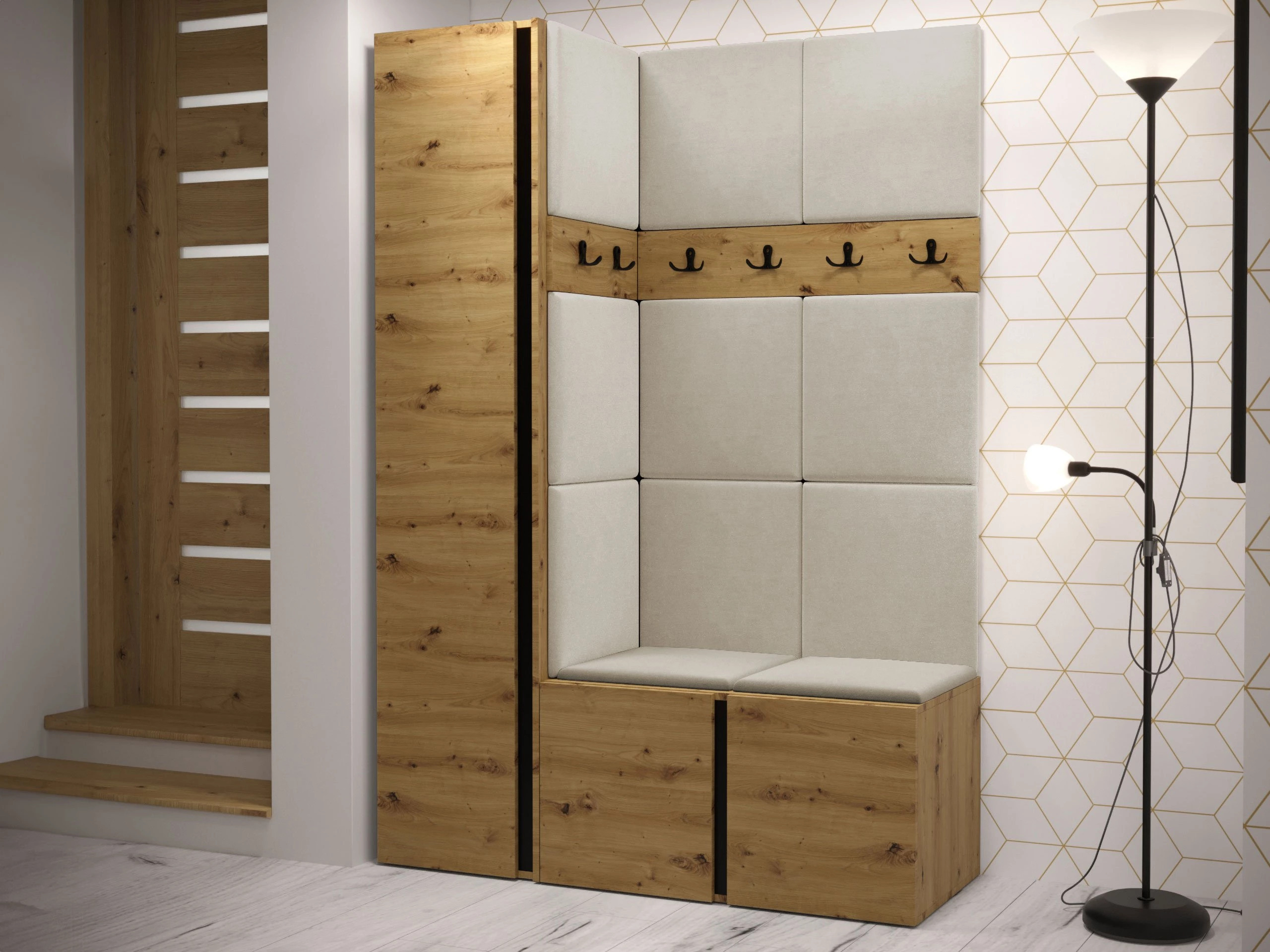 Flurgarnitur Pinis IX (Artisan Eichenholzoptik)