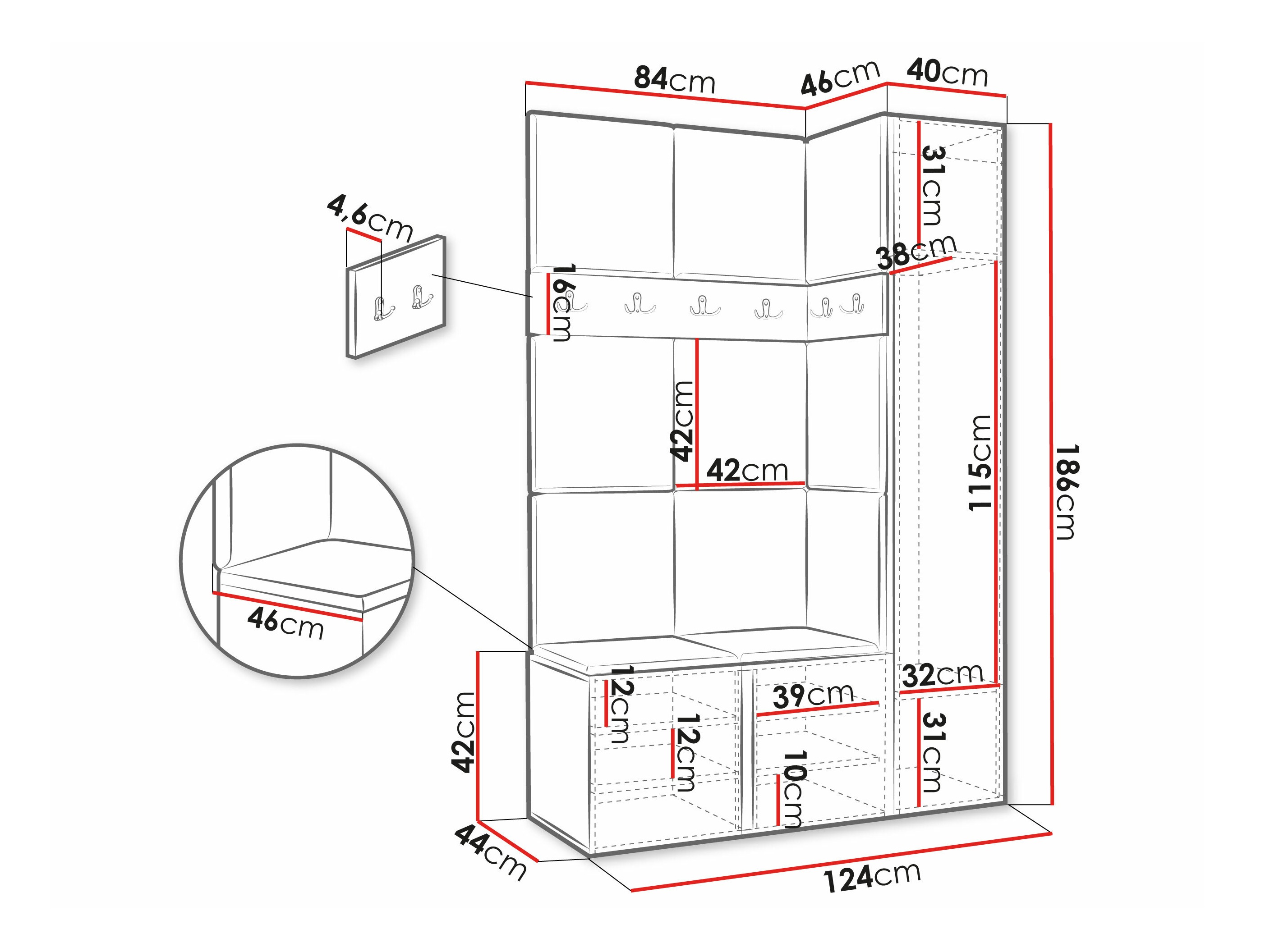 Flurgarnitur Pinis IX (Artisan Eichenholzoptik)