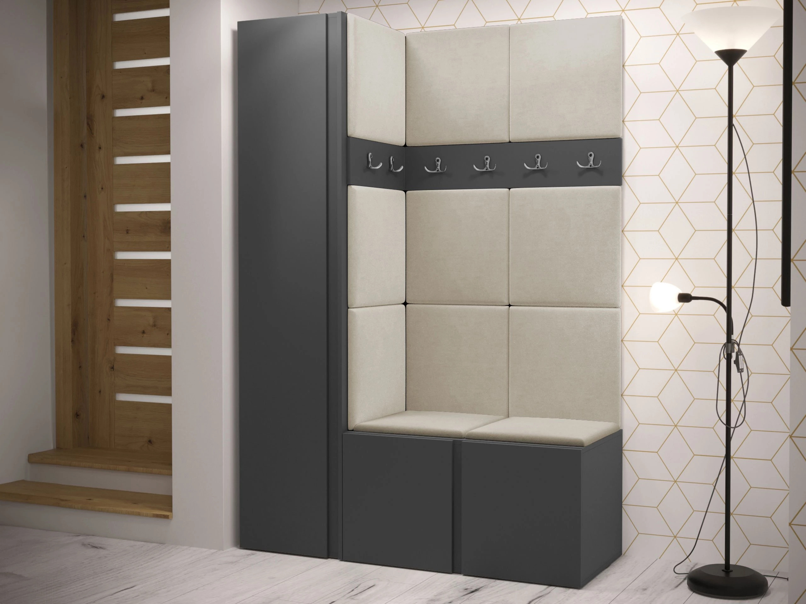 Flurgarnitur Pinis IX (Graphit)