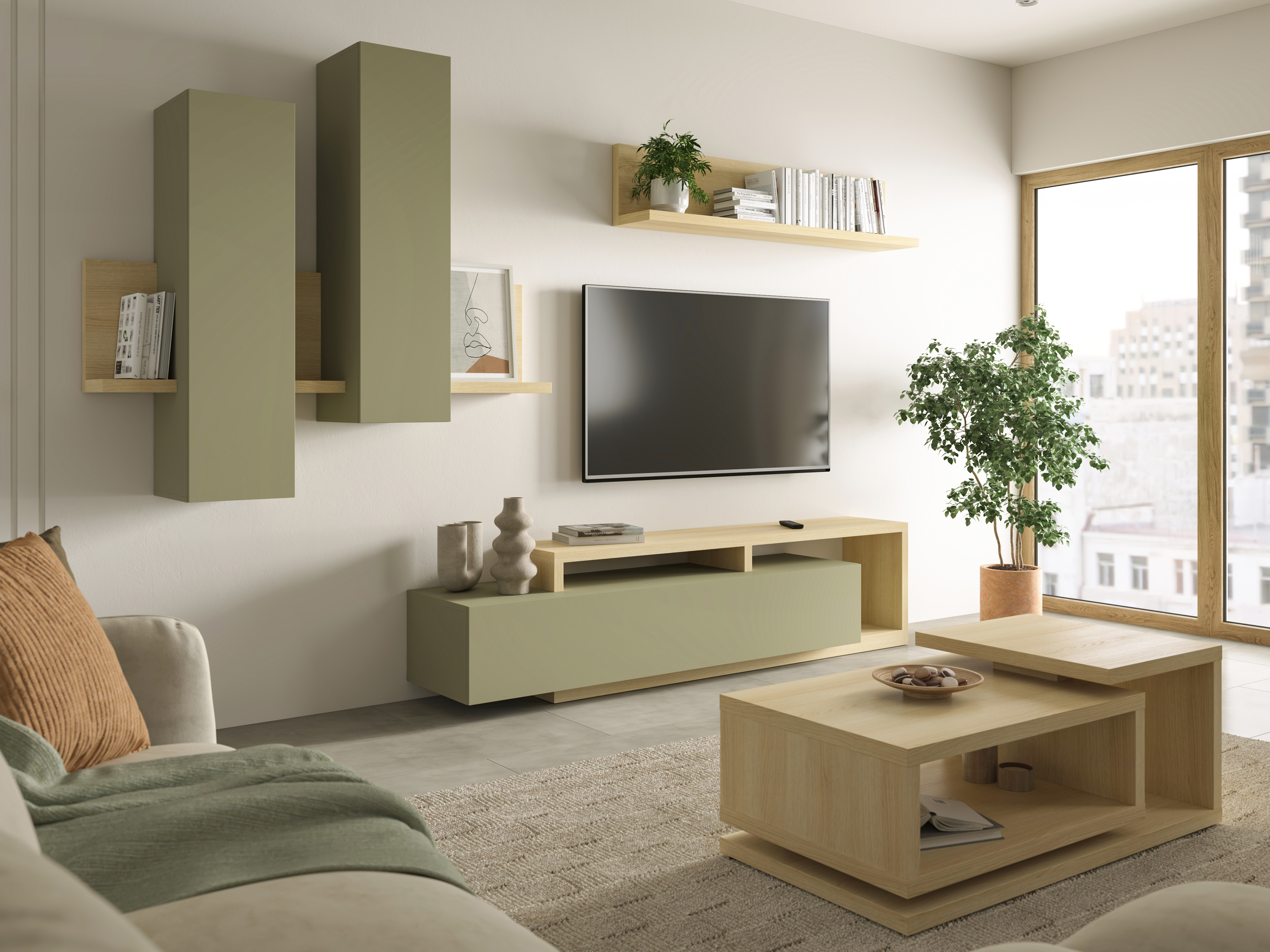 Couchtisch Lutiva 104 (Eichenholzoptik)