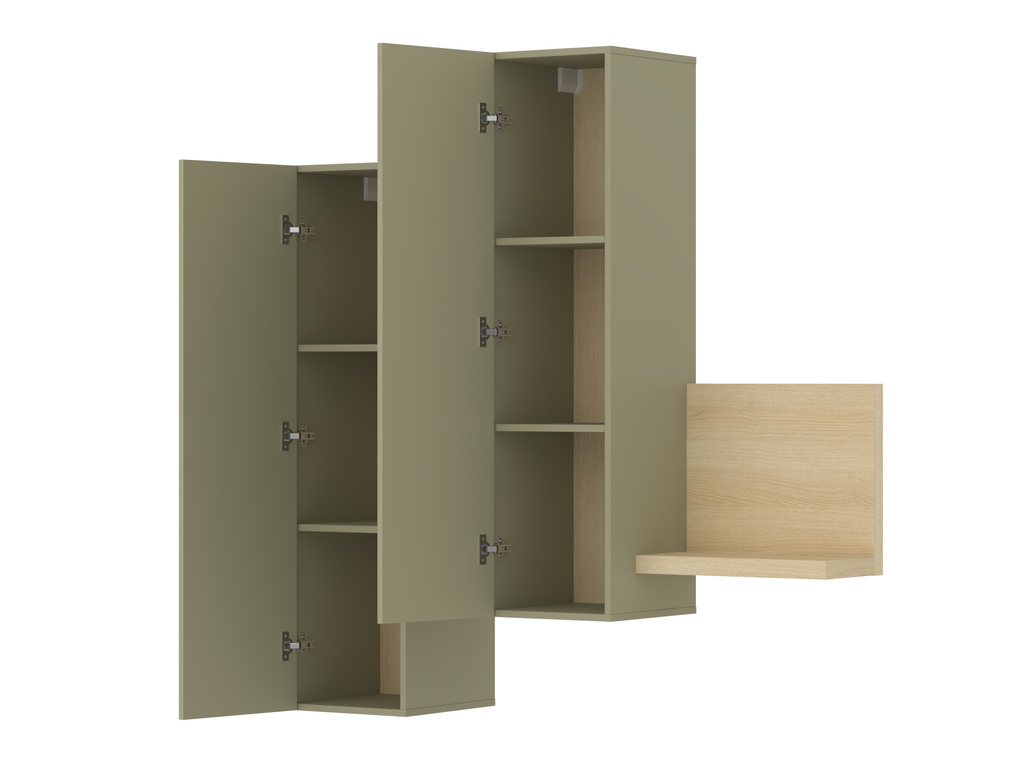 Hängeschrank Lutiva 101 (Eukalyptus + Eichenholzoptik)