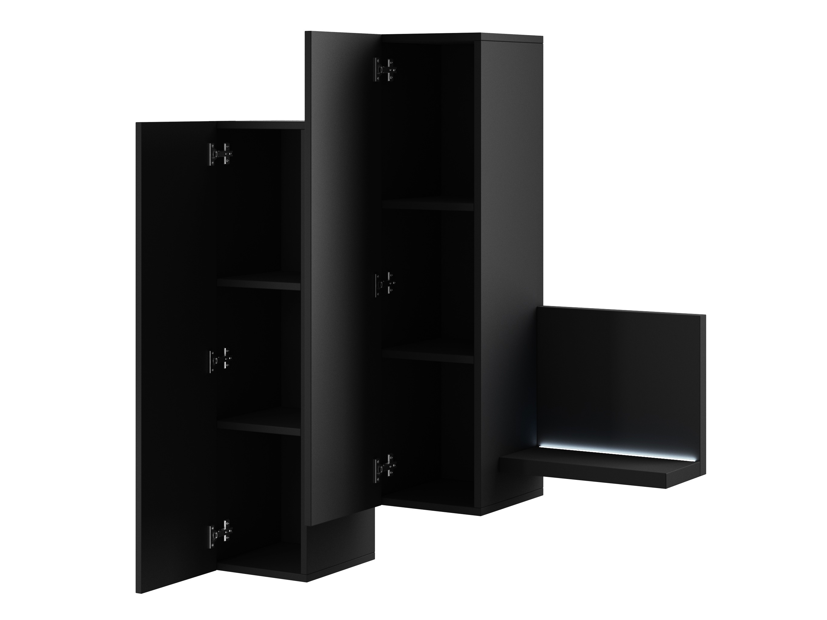 Hängeschrank Lutiva 101 (Mattschwarz)